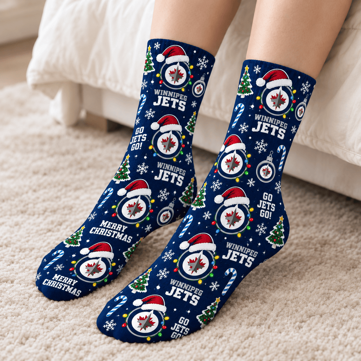 Winnipeg Jets NHL Christmas Socks