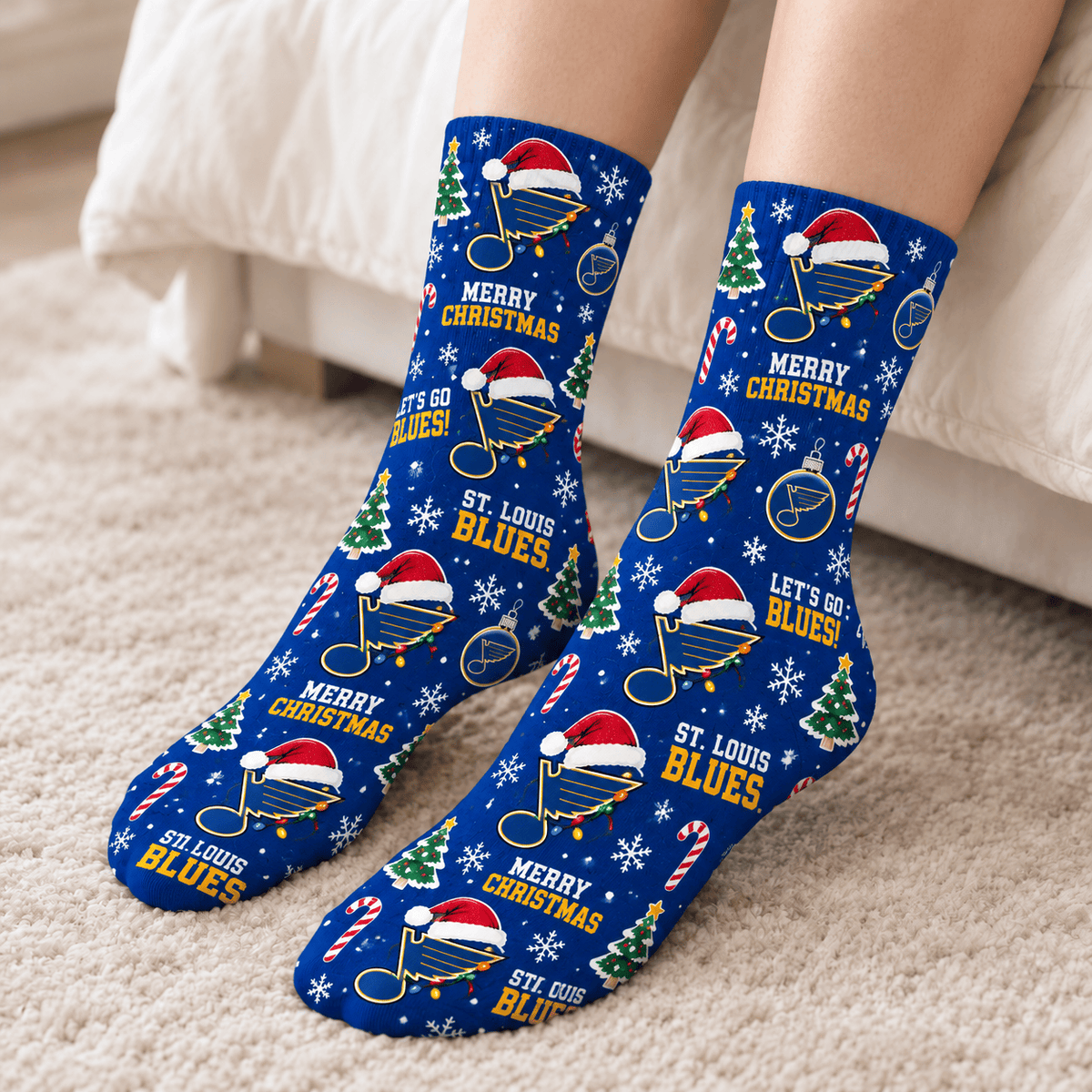St. Louis Blues NHL Christmas Socks