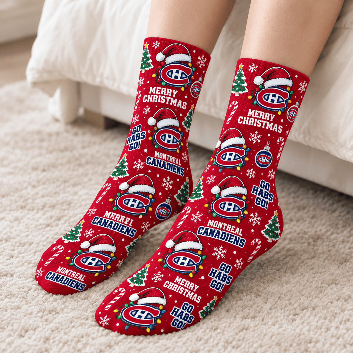 Montreal Canadiens NHL Christmas Socks