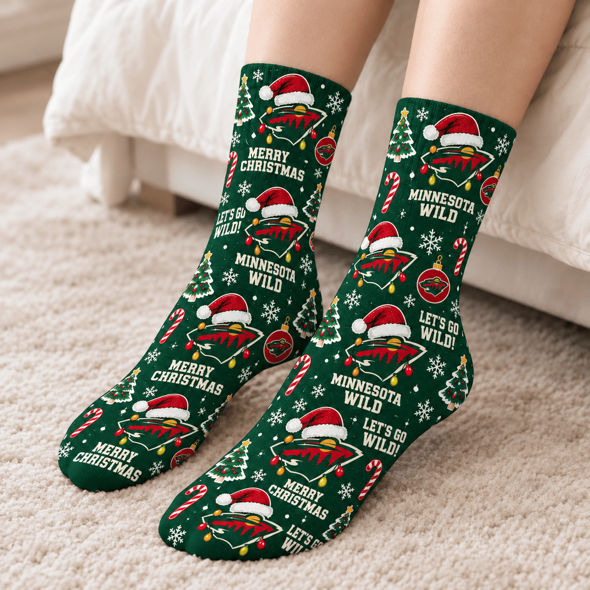 Minnesota Wild NHL Christmas Socks