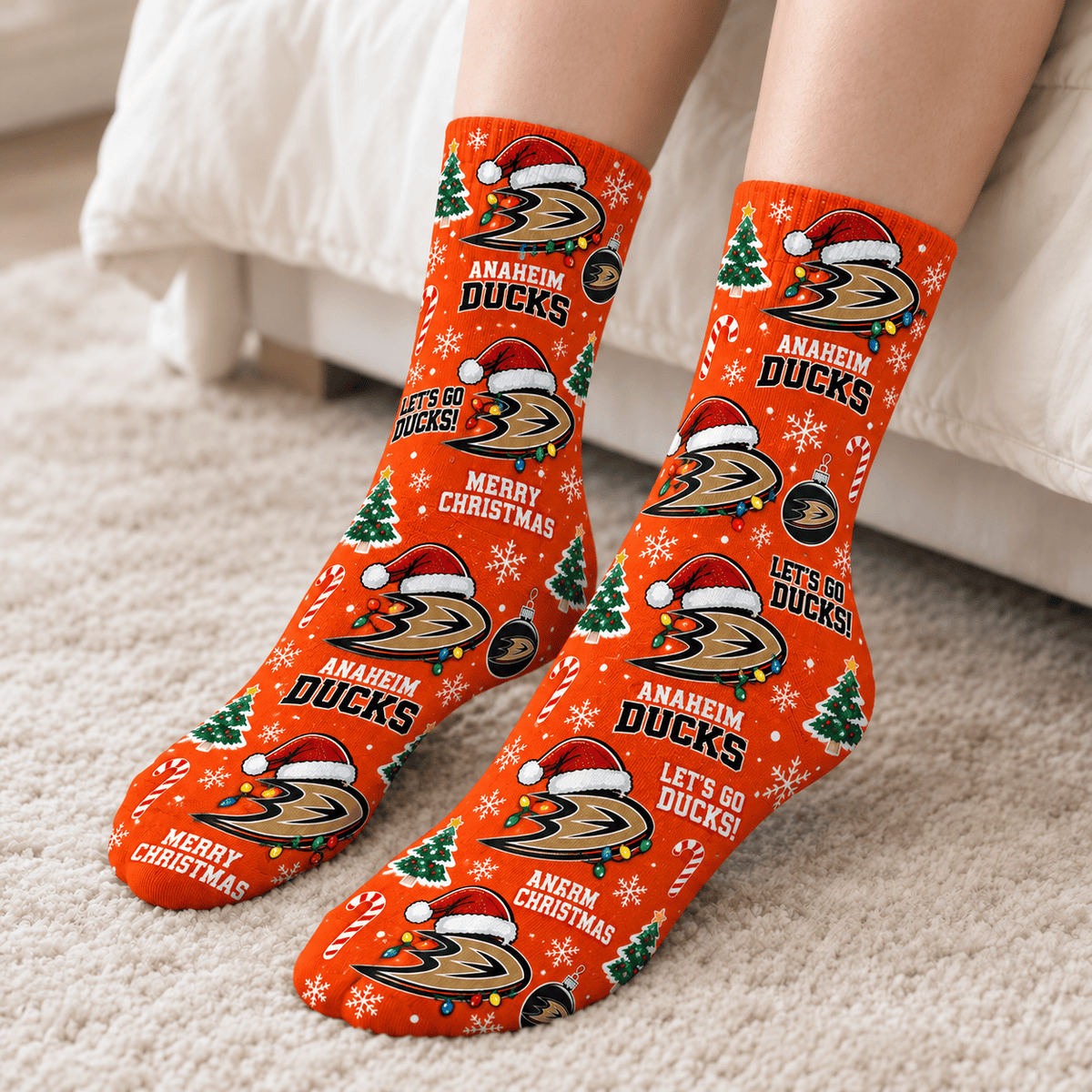 Anaheim Ducks NHL Christmas Socks