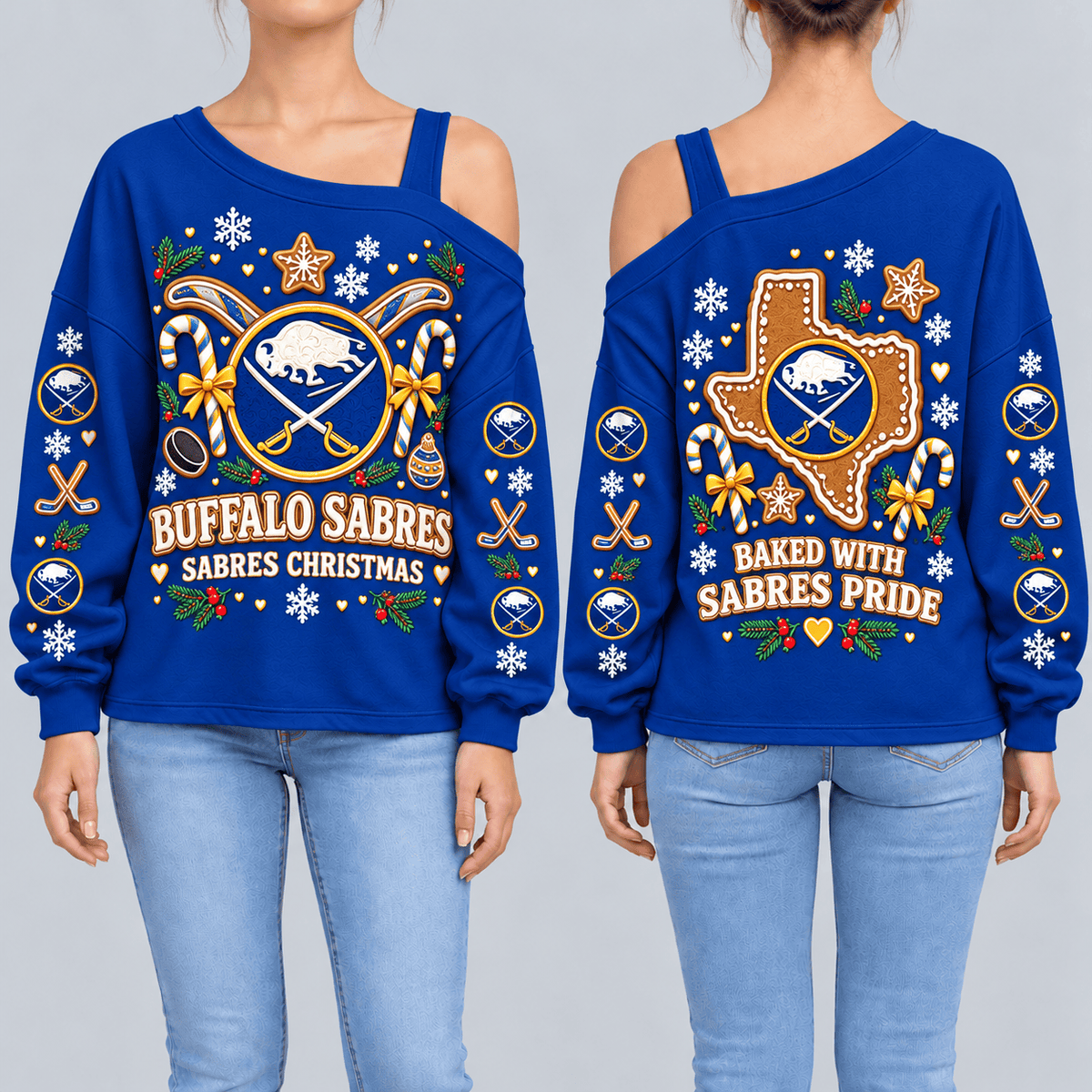 Buffalo Sabres Drop Shoulder Long Sleeves Sweatshirt