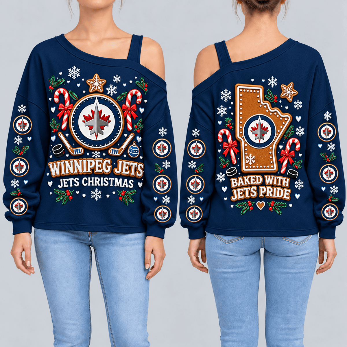 Winnipeg Jets NHL Drop Shoulder Long Sleeves Sweatshirt