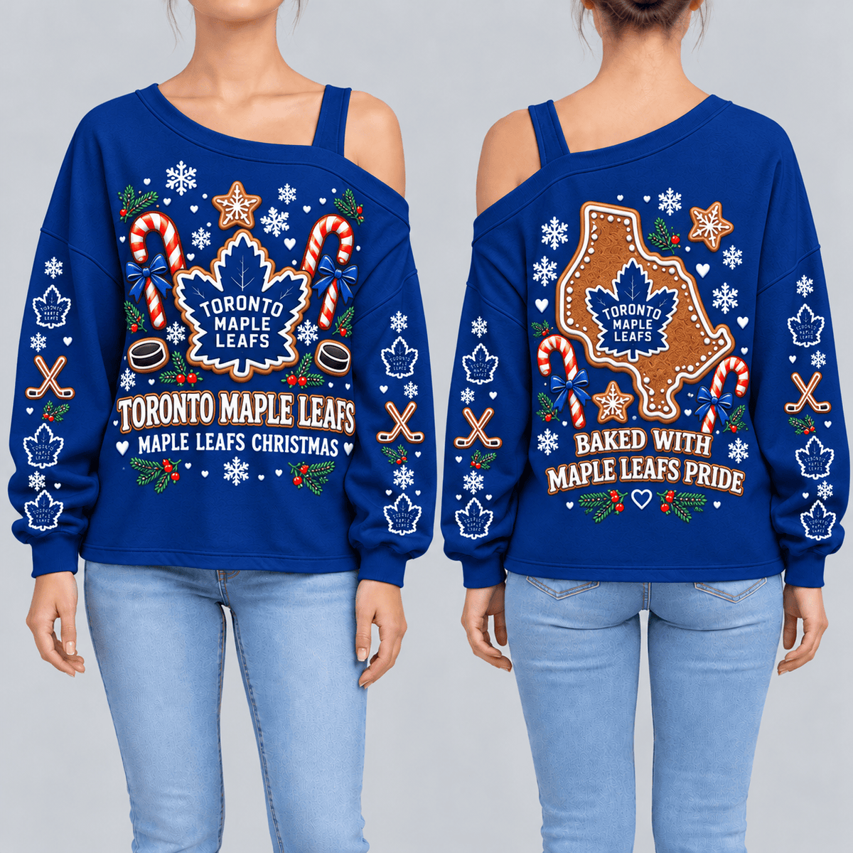 Toronto Maple Leafs NHL Drop Shoulder Long Sleeves Sweatshirt