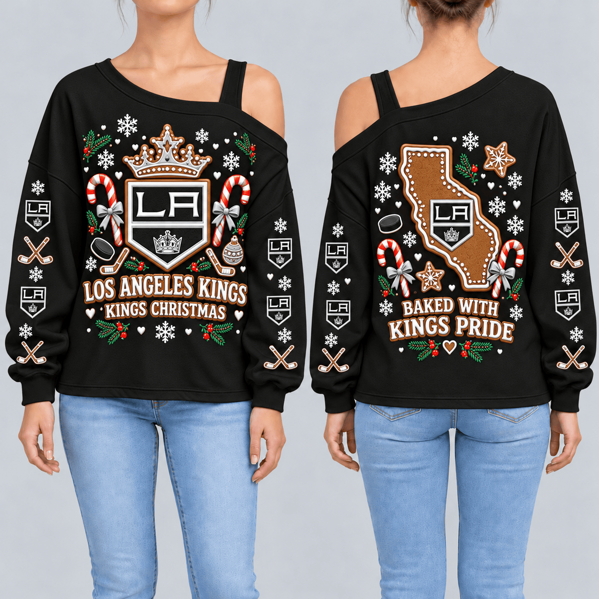 Los Angeles Kings NHL Drop Shoulder Long Sleeves Sweatshirt