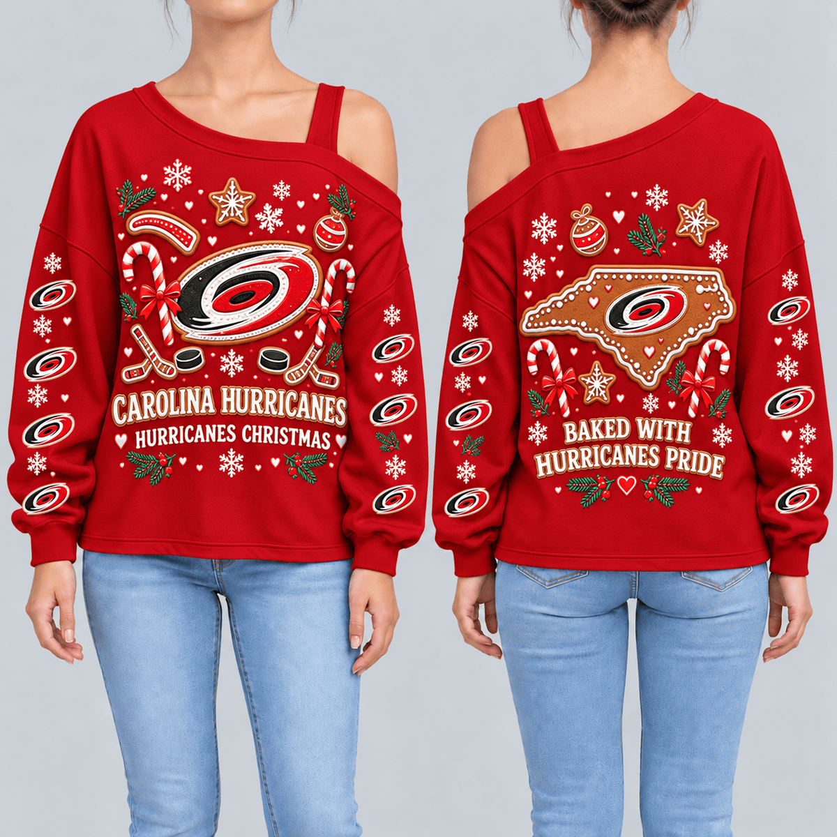 Carolina Hurricanes NHL Drop Shoulder Long Sleeves Sweatshirt