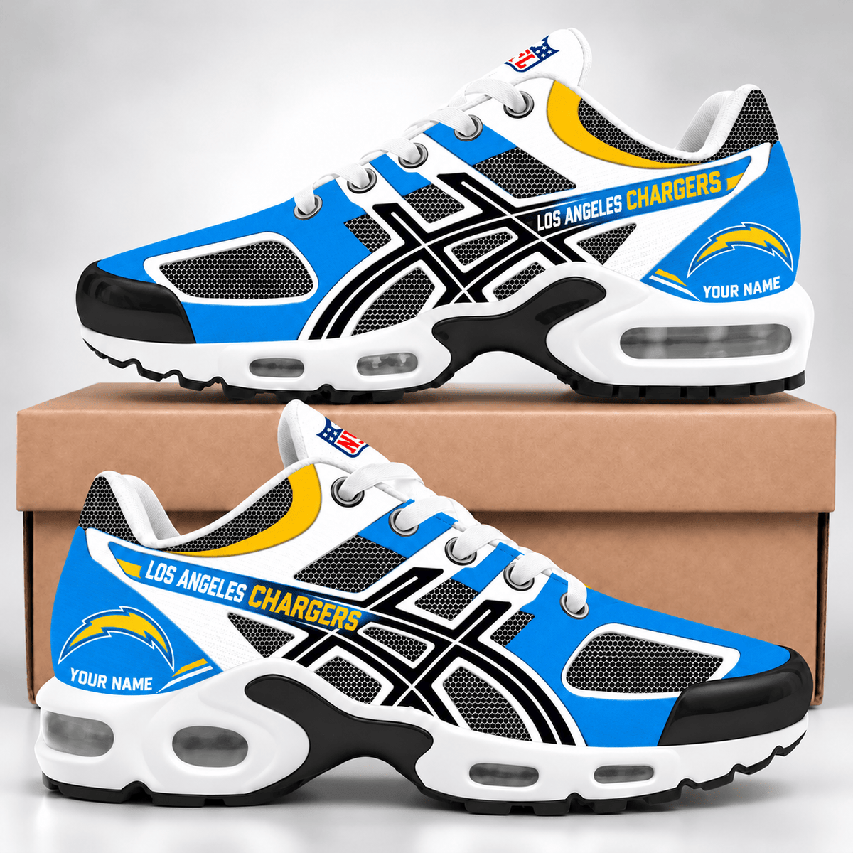 Los Angeles Chargers NFL Personalized Team Air Max Plus Shoes