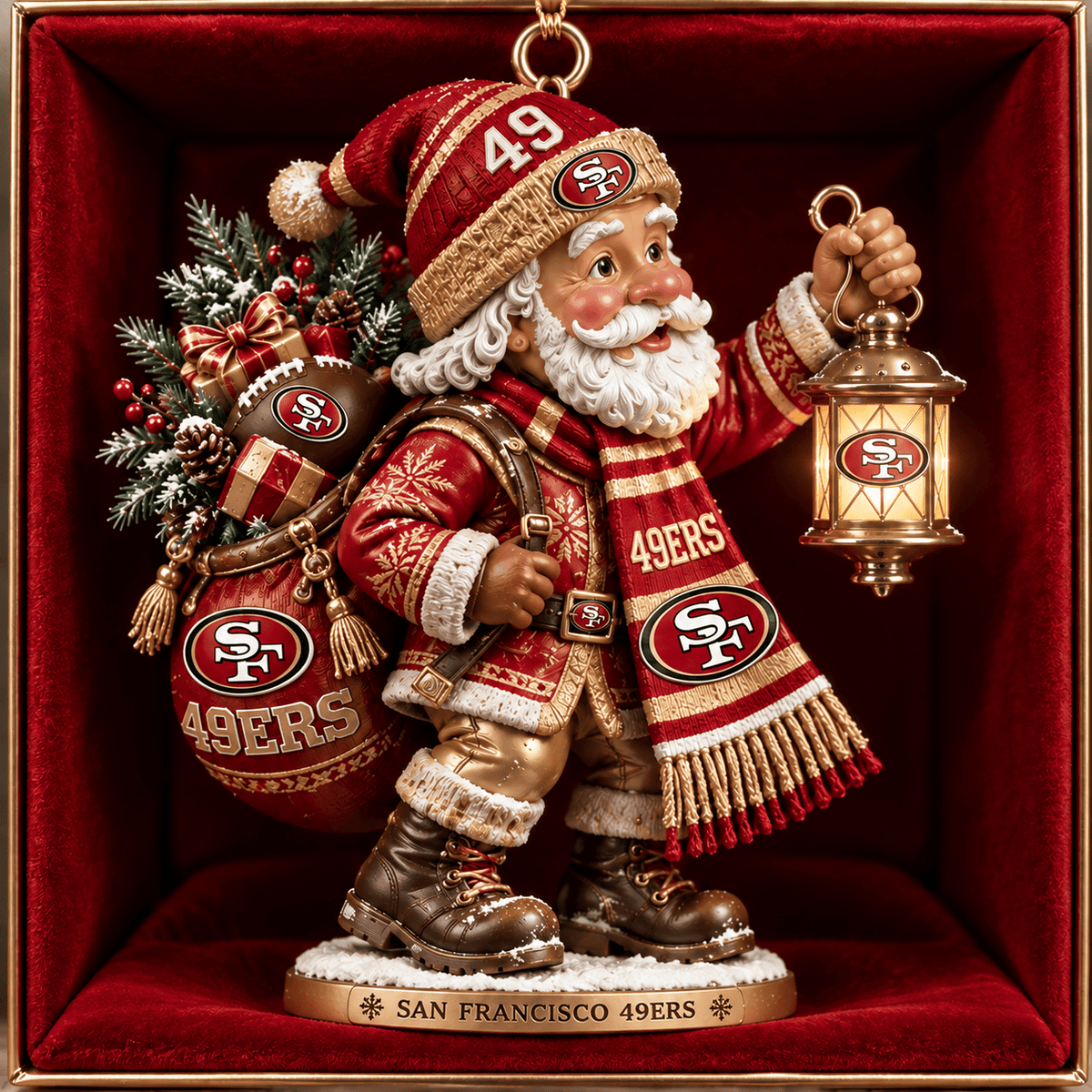 SF49 x NFL Santa Claus Ornament Chrismas For Fan