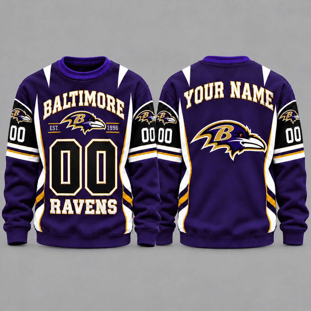 Baltimore Ravens NFL Personalized Team Sweatshirt