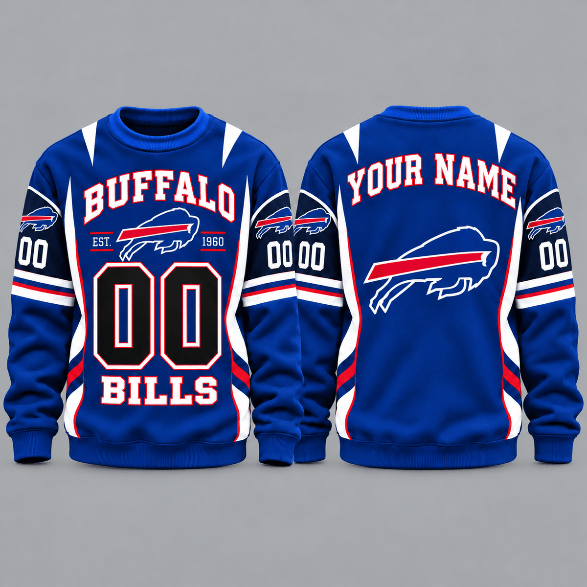 Buffalo Bills NFL Personalized Team Sweatshirt