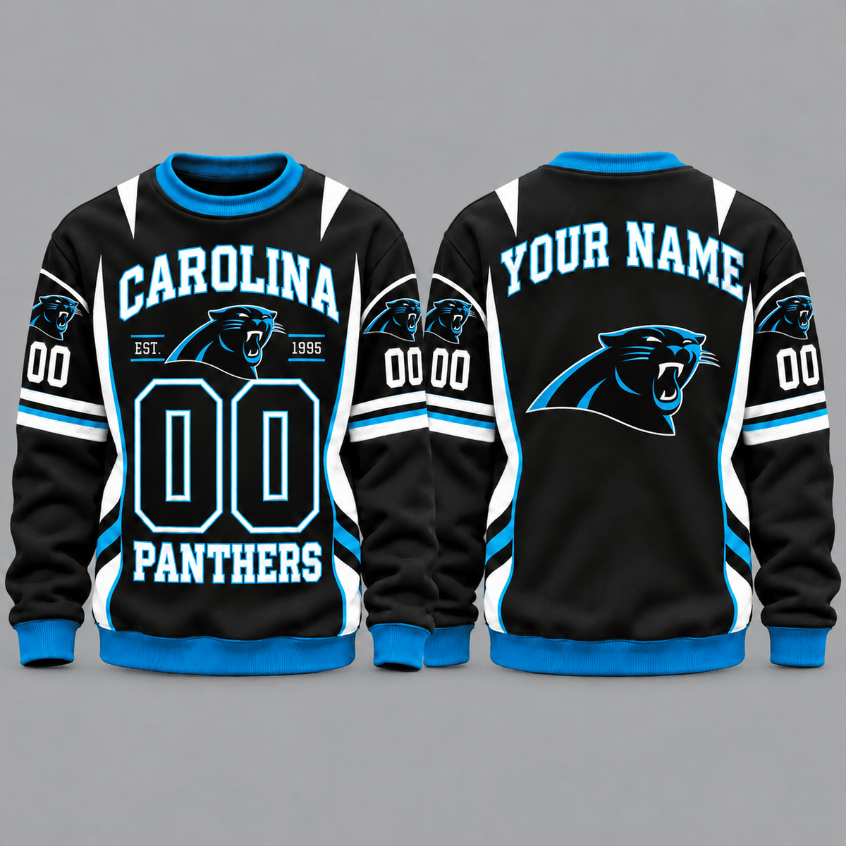 Carolina Panthers NFL Personalized Team Sweatshirt