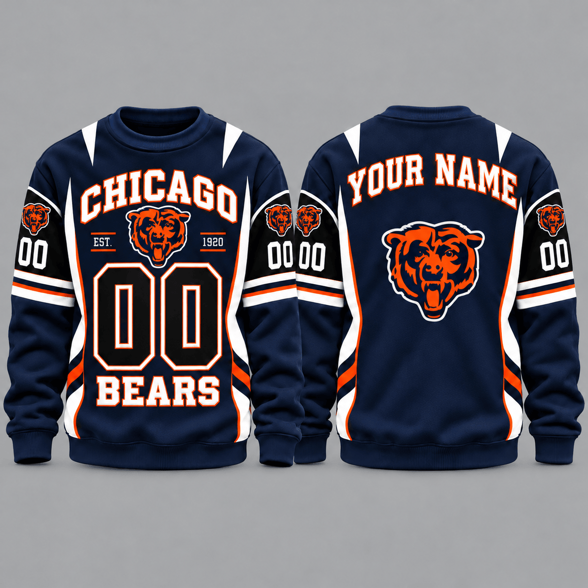 Chicago Bears NFL Personalized Team Sweatshirt