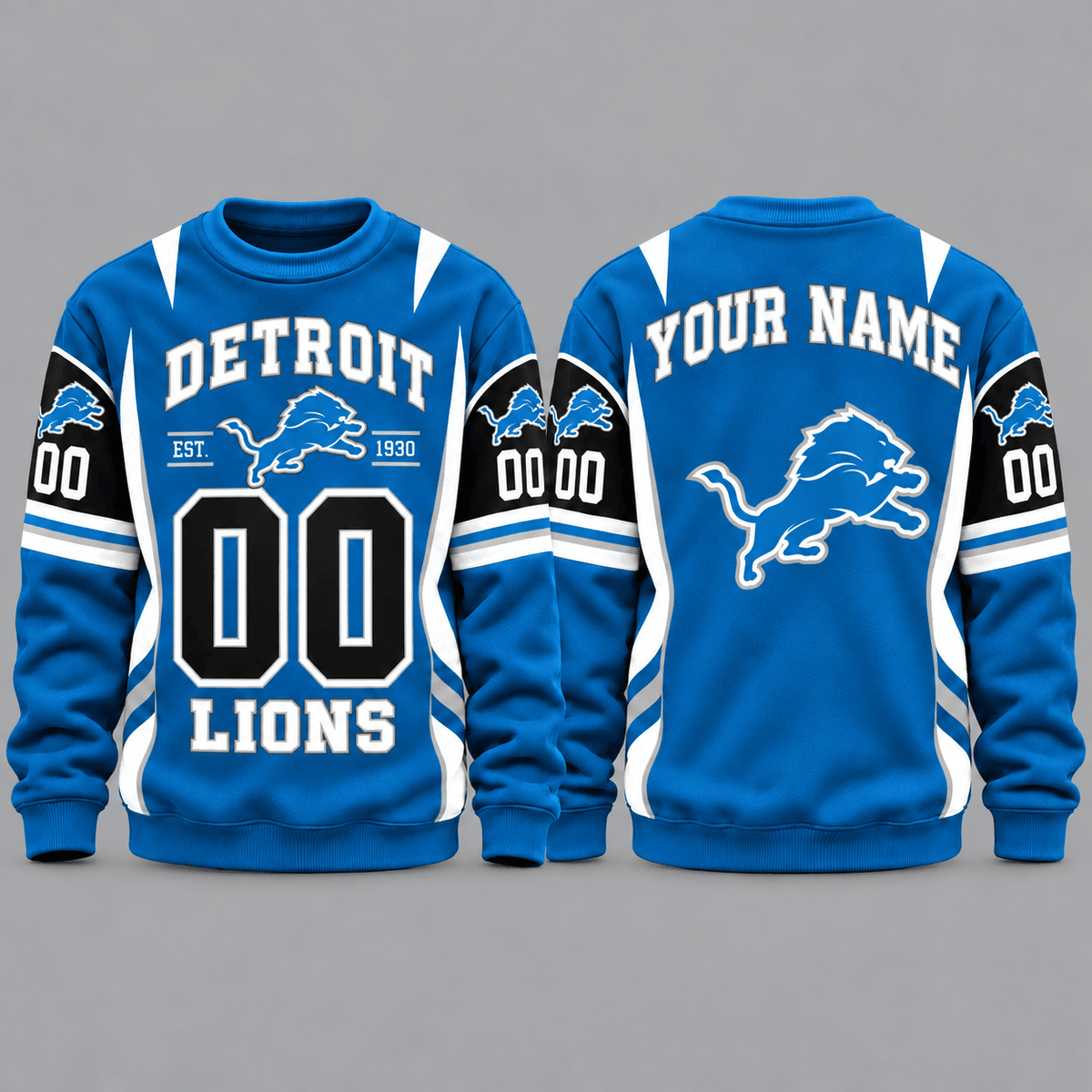 Detroit Lions NFL Personalized Team Sweatshirt