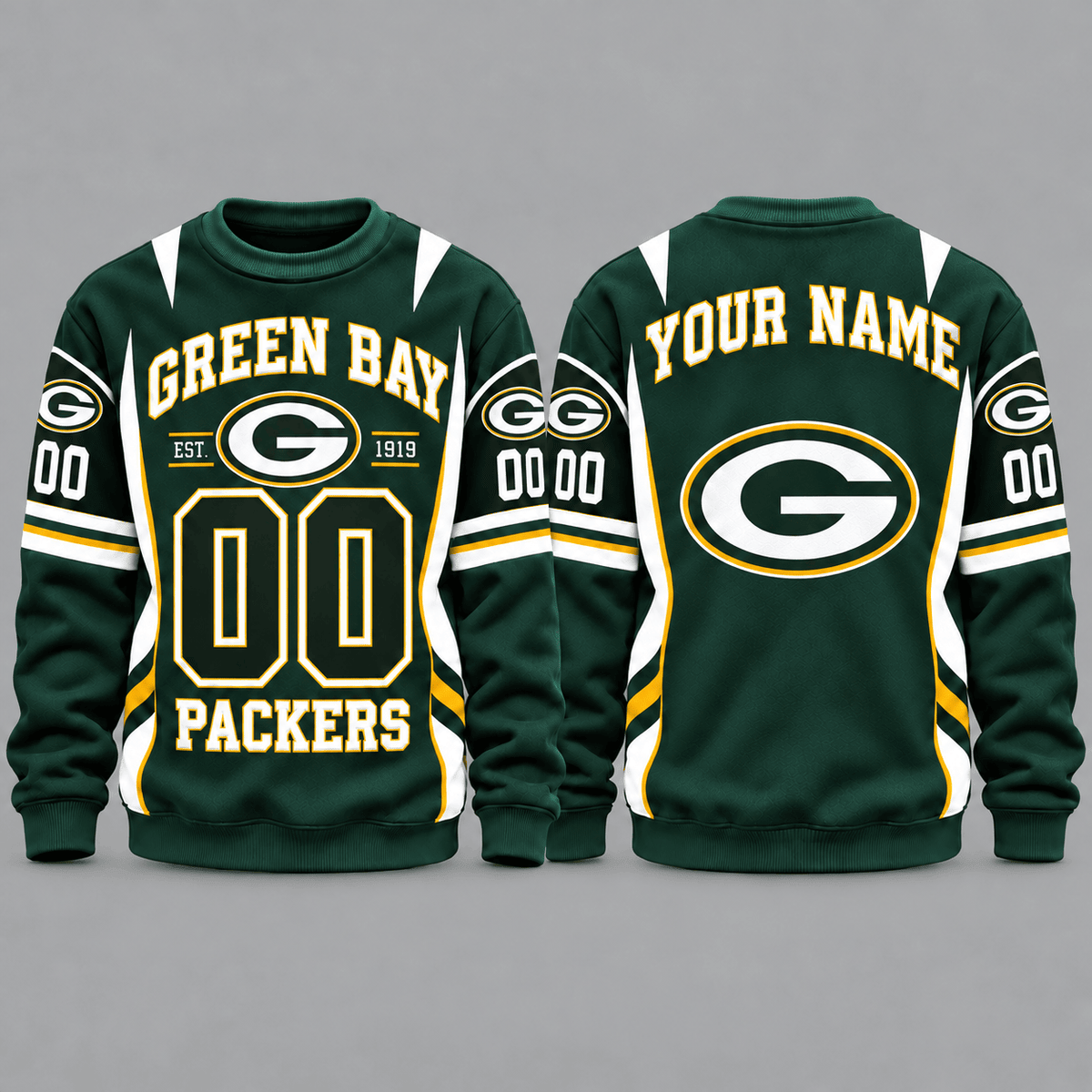 Green Bay Packers NFL Personalized Team Sweatshirt