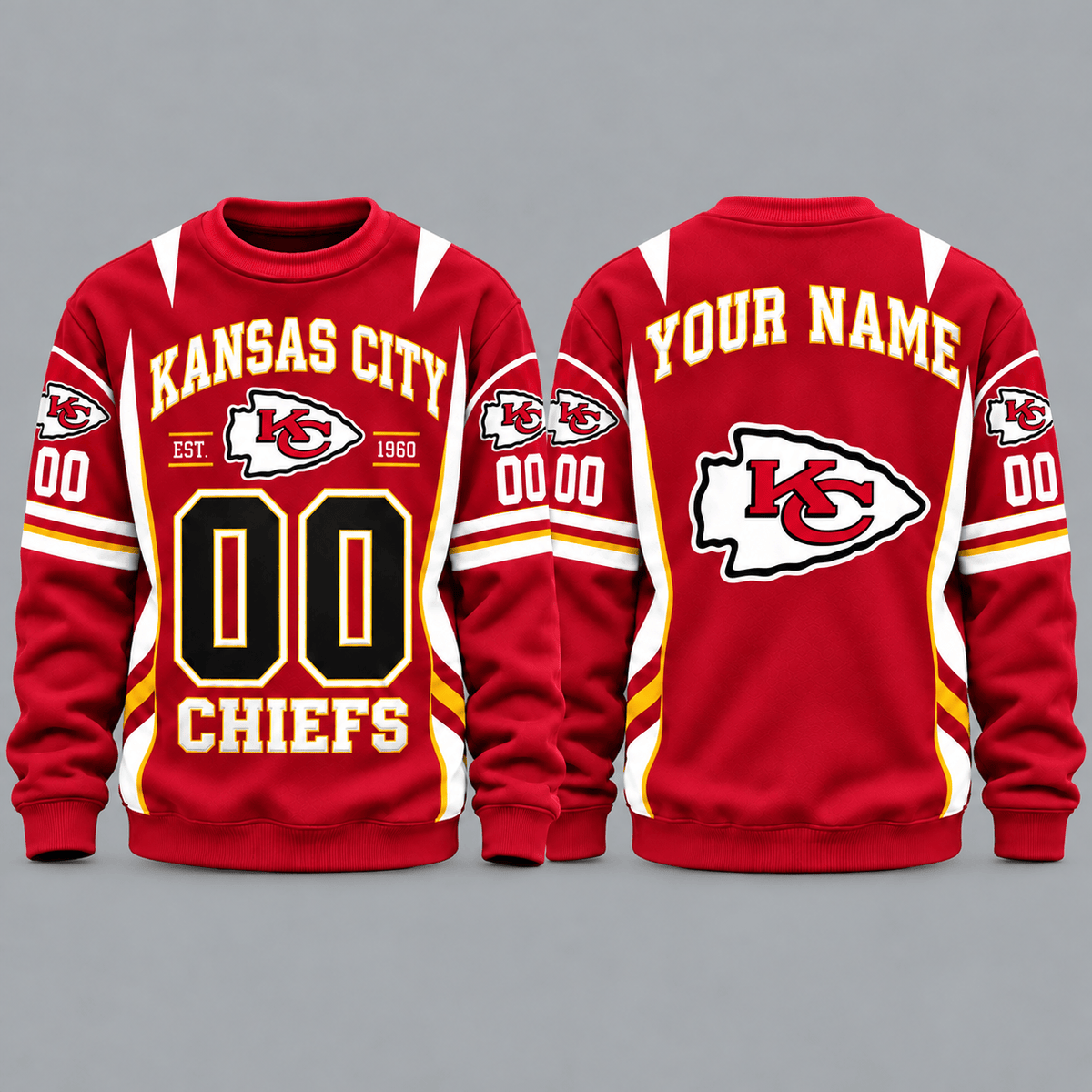 Kansas City Chiefs NFL Personalized Team Sweatshirt