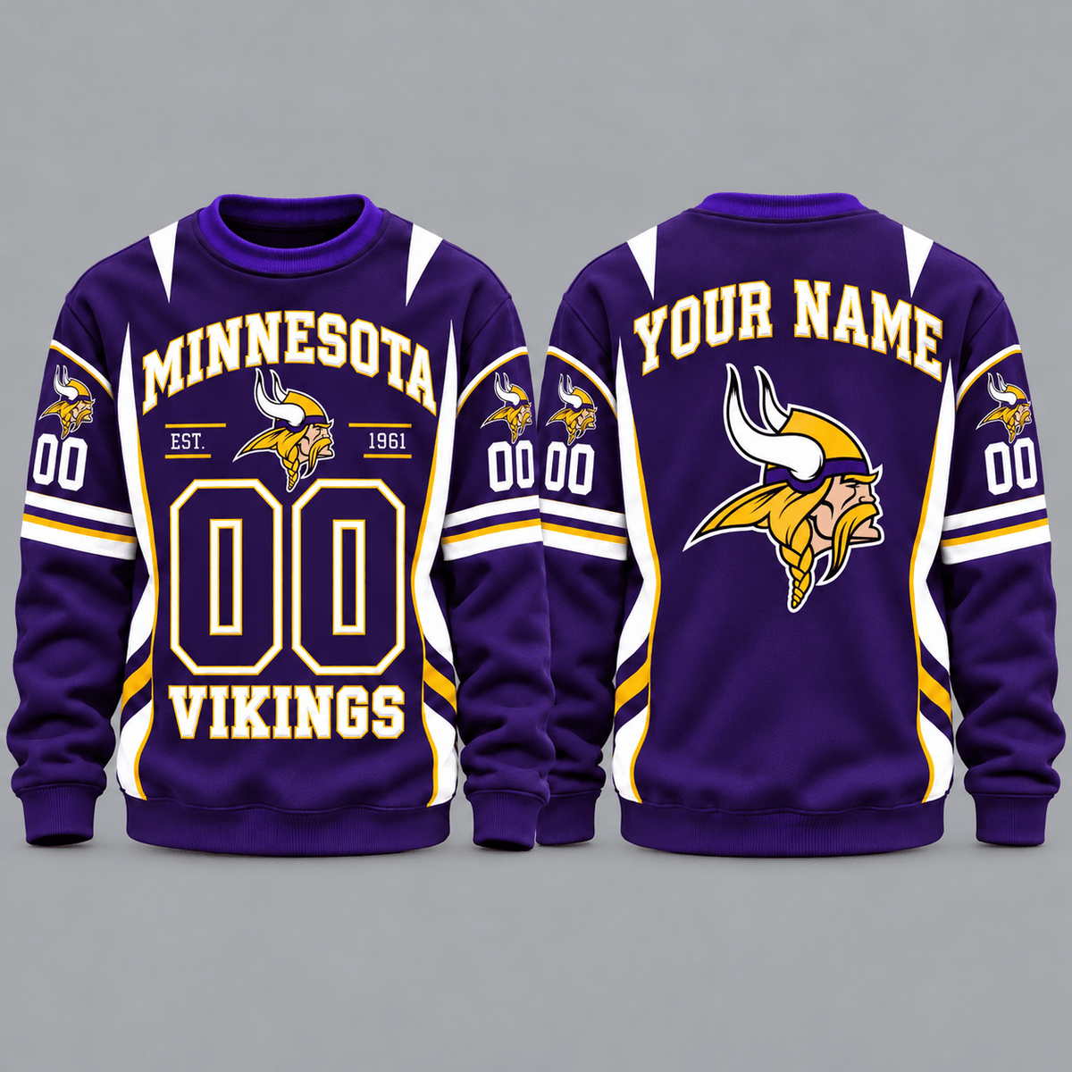 Minnesota Vikings NFL Personalized Team Sweatshirt