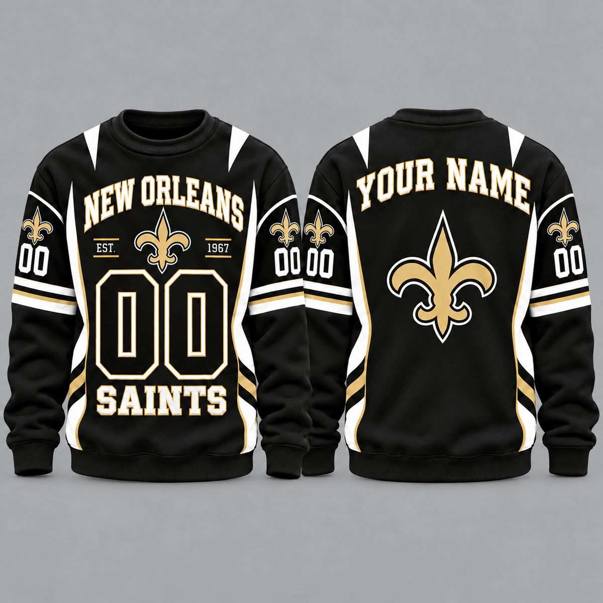New Orleans Saints NFL Personalized Team Sweatshirt