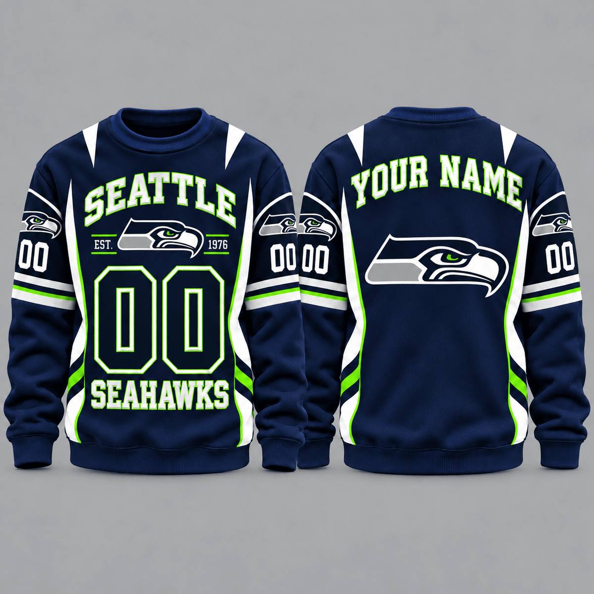 Seattle Seahawks NFL Personalized Team Sweatshirt