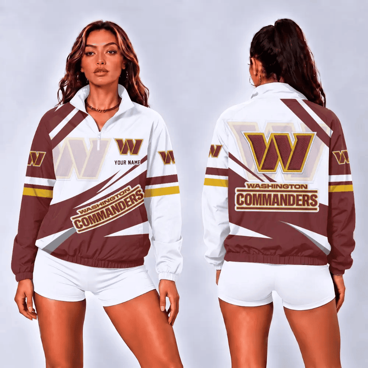 WAS x NFL Retro Colorblock Quarter Zip Jacket