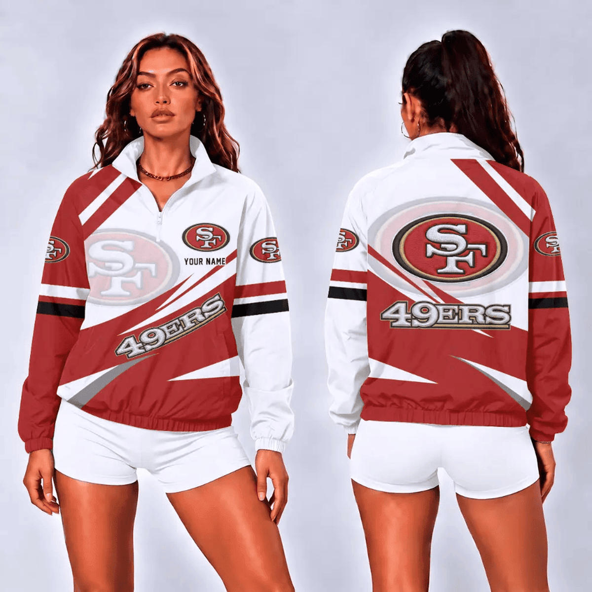 SF x NFL Retro Colorblock Quarter Zip Jacket