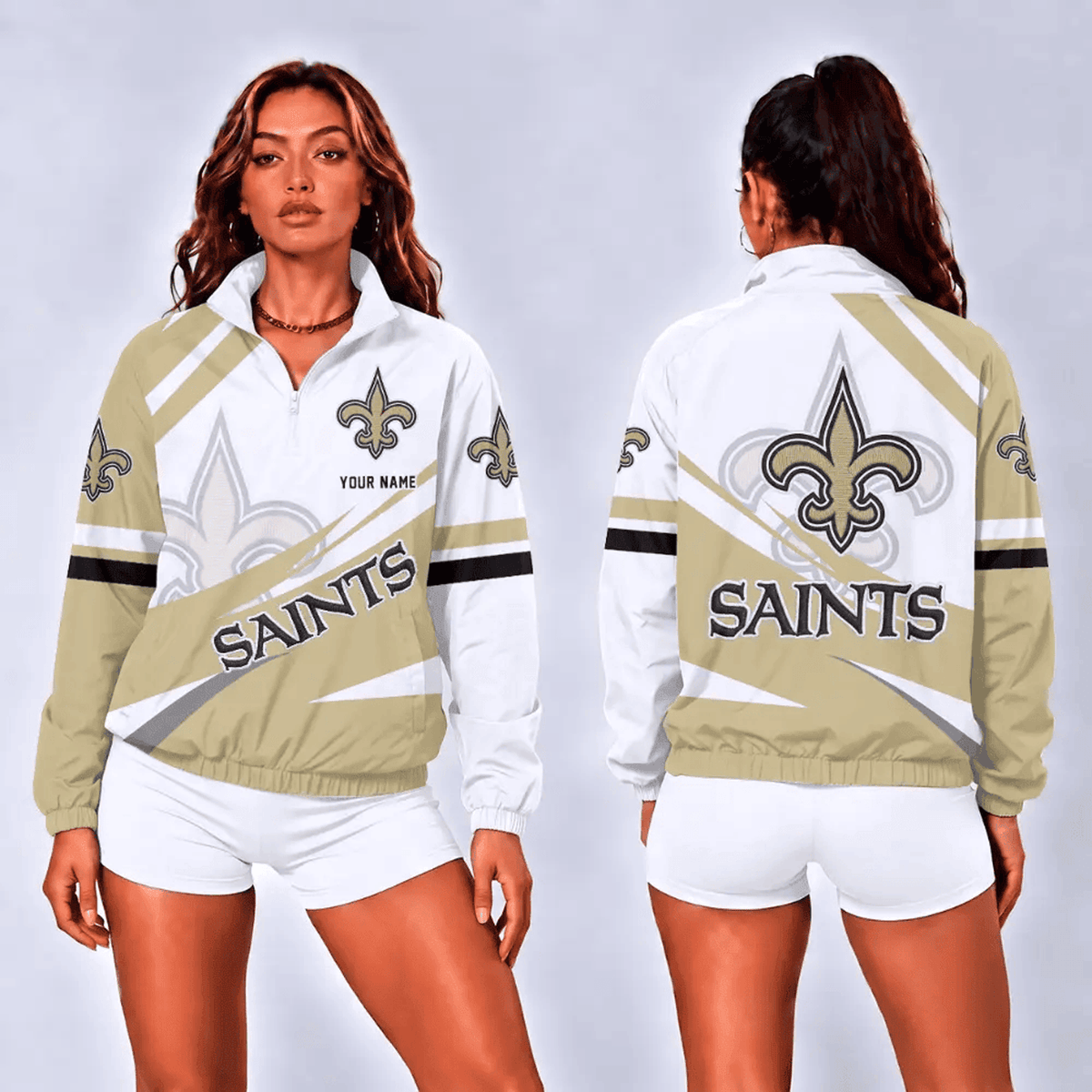 NO x NFL Retro Colorblock Quarter Zip Jacket