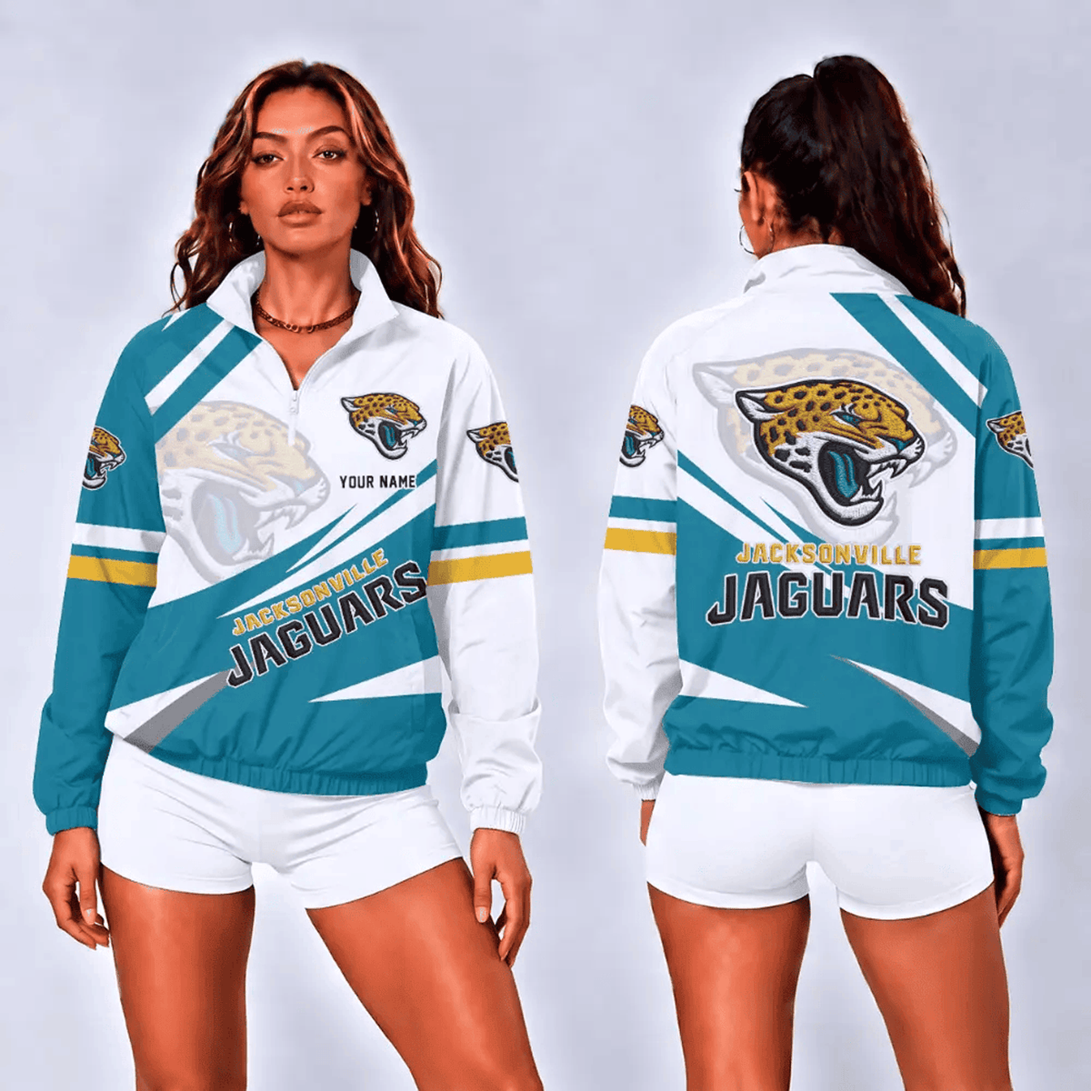 JAX x NFL Retro Colorblock Quarter Zip Jacket