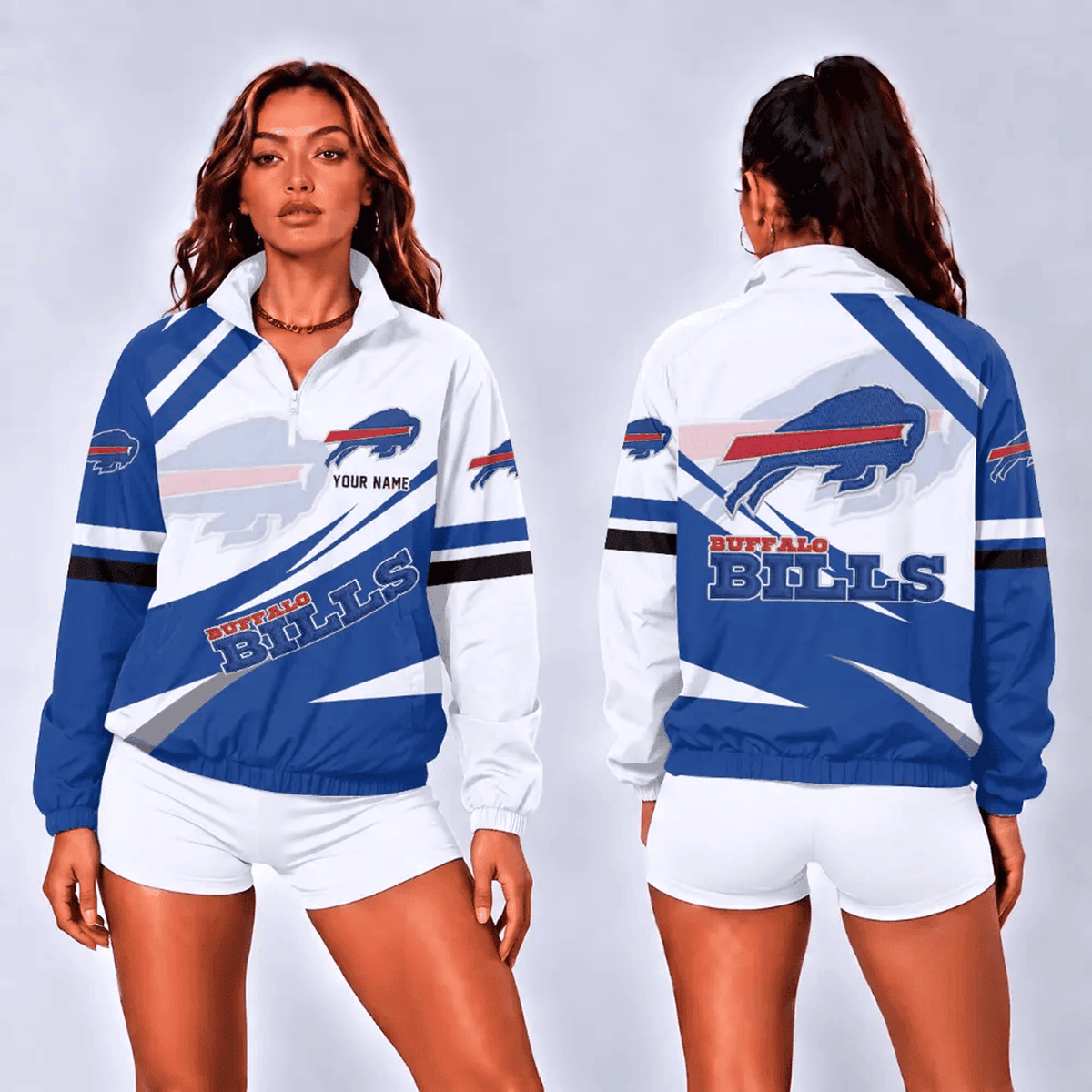 BUF x NFL Retro Colorblock Quarter Zip Jacket