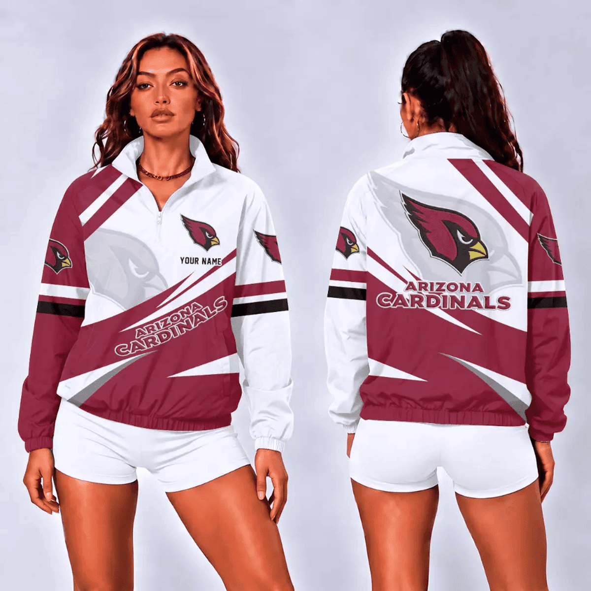 ARI x NFL Retro Colorblock Quarter Zip Jacket