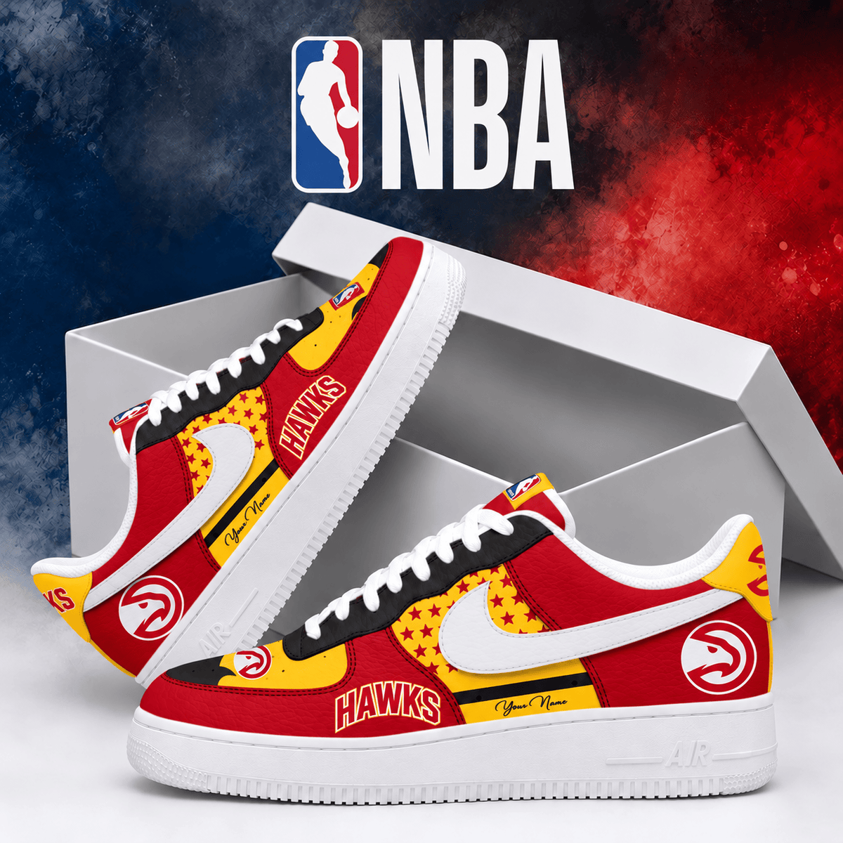Atlanta Hawks NBA Personalized Air Low Top Shoes