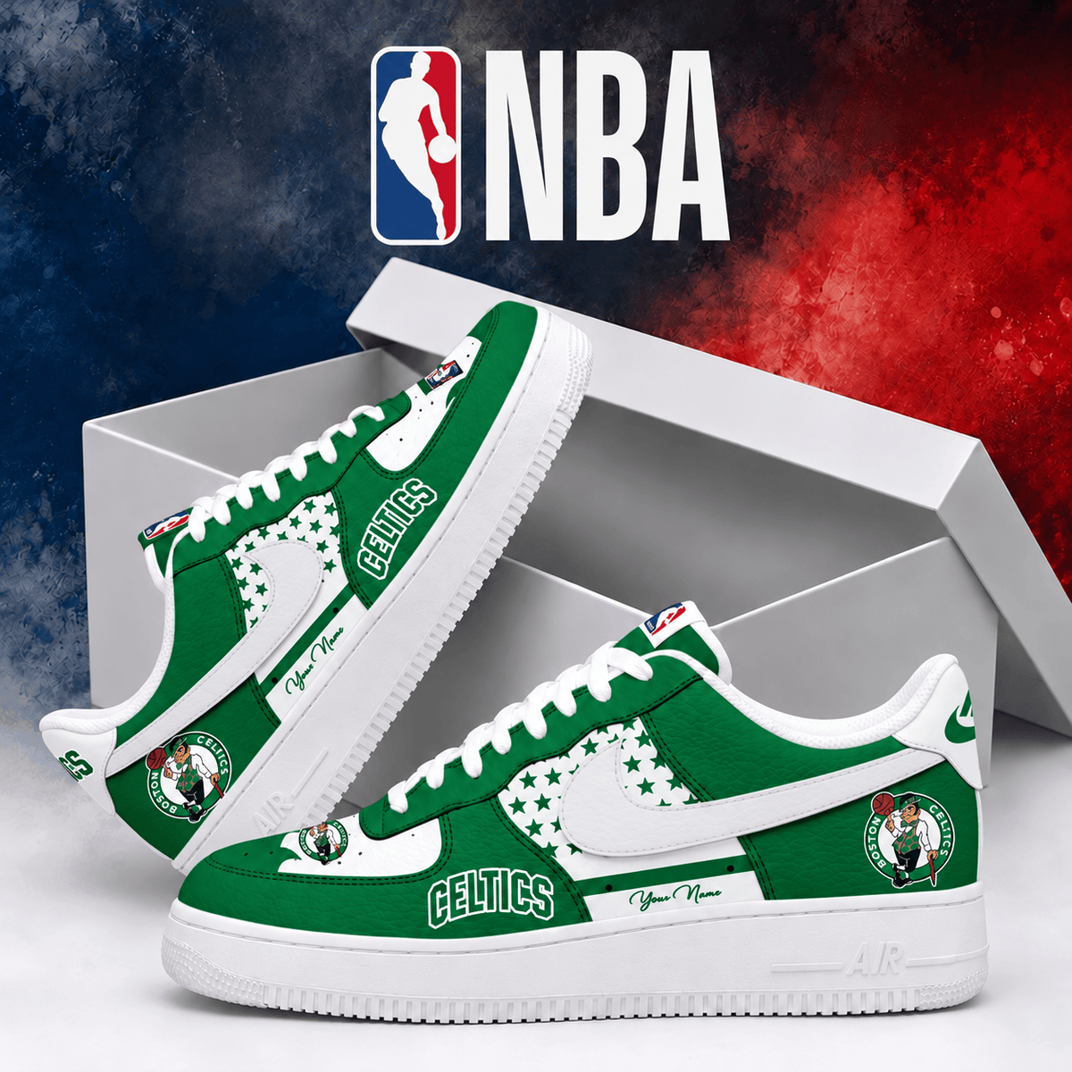 Boston Celtics NBA Personalized Air Low Top Shoes