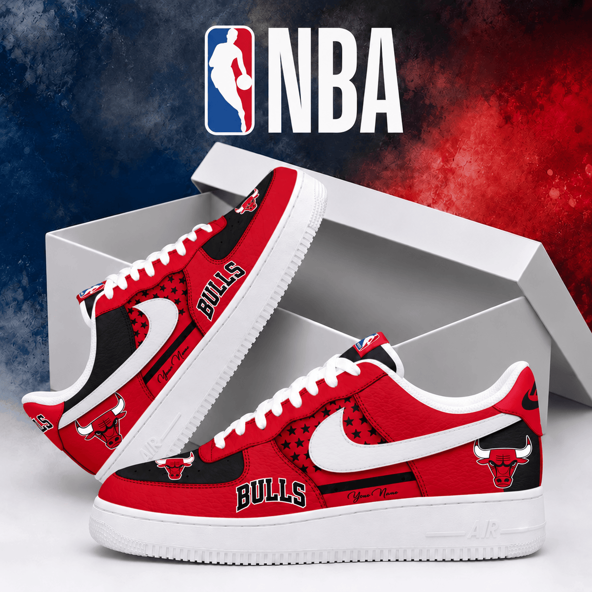 Chicago Bulls NBA Personalized Air Low Top Shoes
