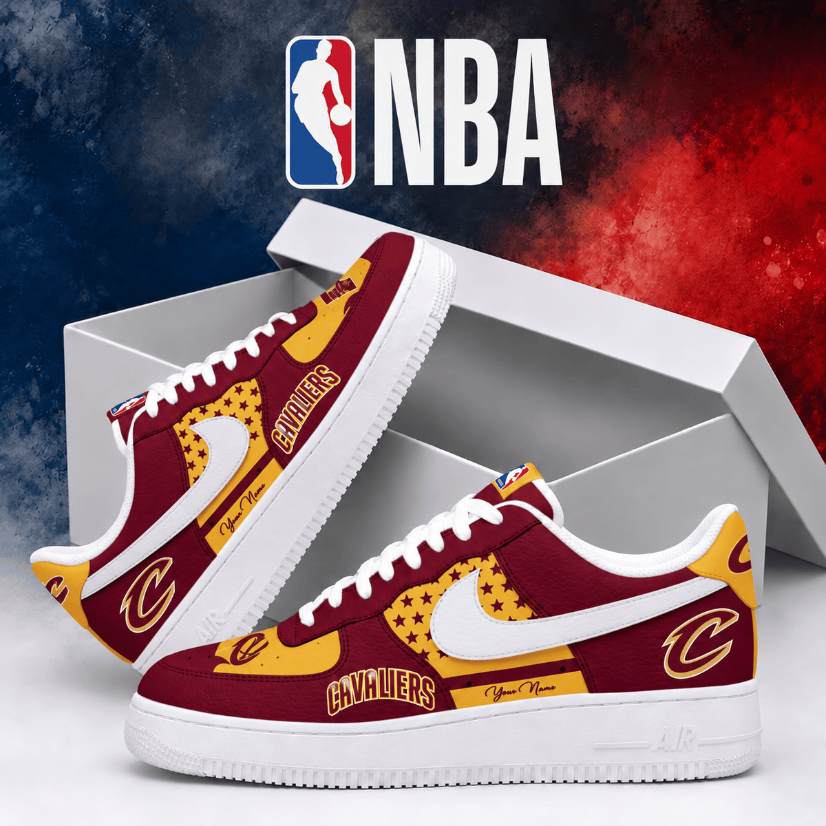 Cleveland Cavaliers NBA Personalized Air Low Top Shoes