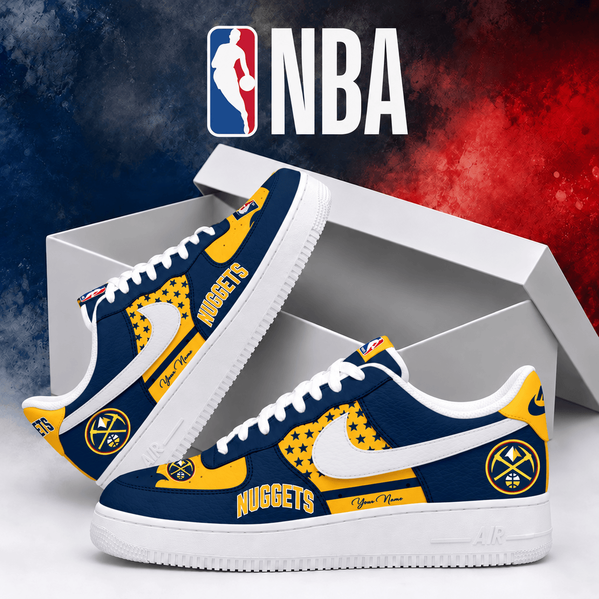 Denver Nuggets NBA Personalized Air Low Top Shoes