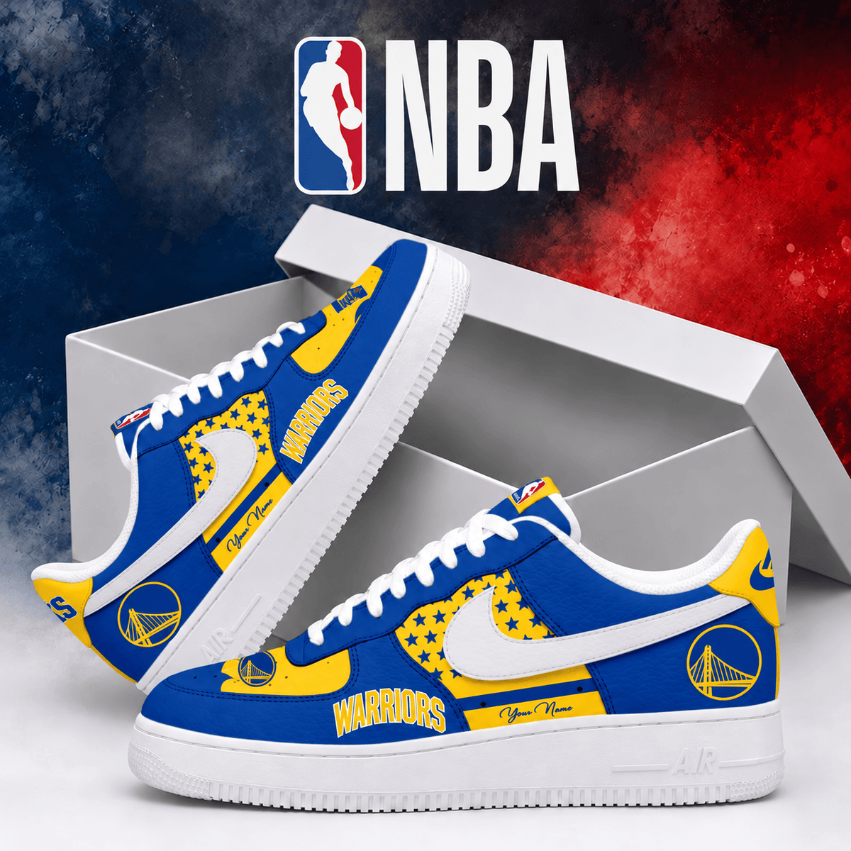 Golden State Warriors NBA Personalized Air Low Top Shoes