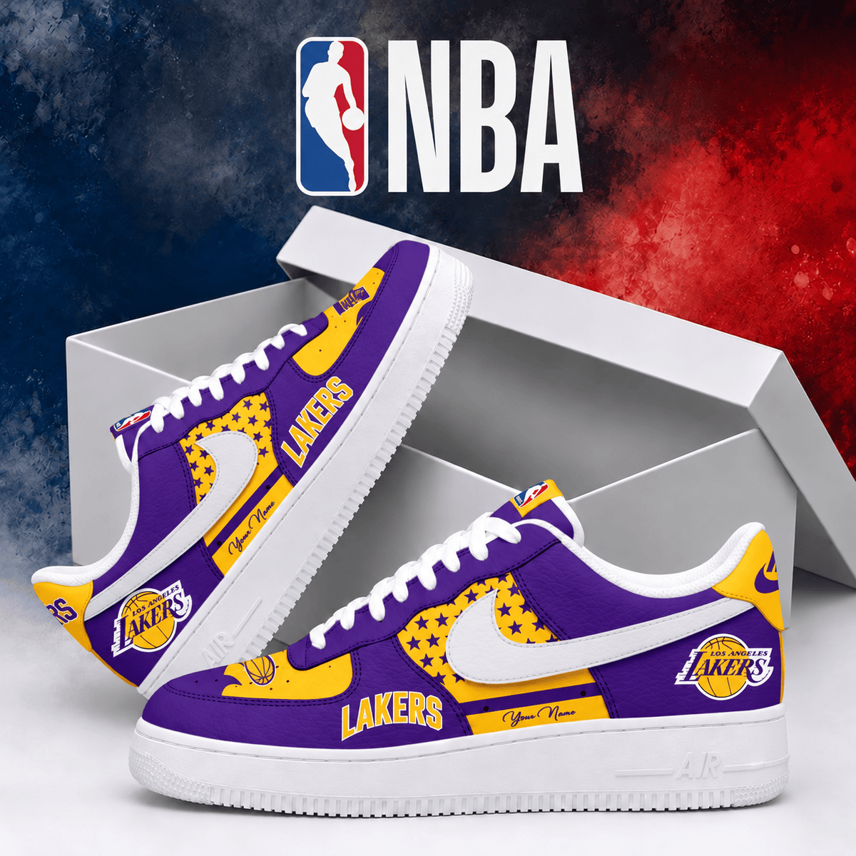 Los Angeles Lakers ⭐ NBA Personalized Air Low Top Shoes