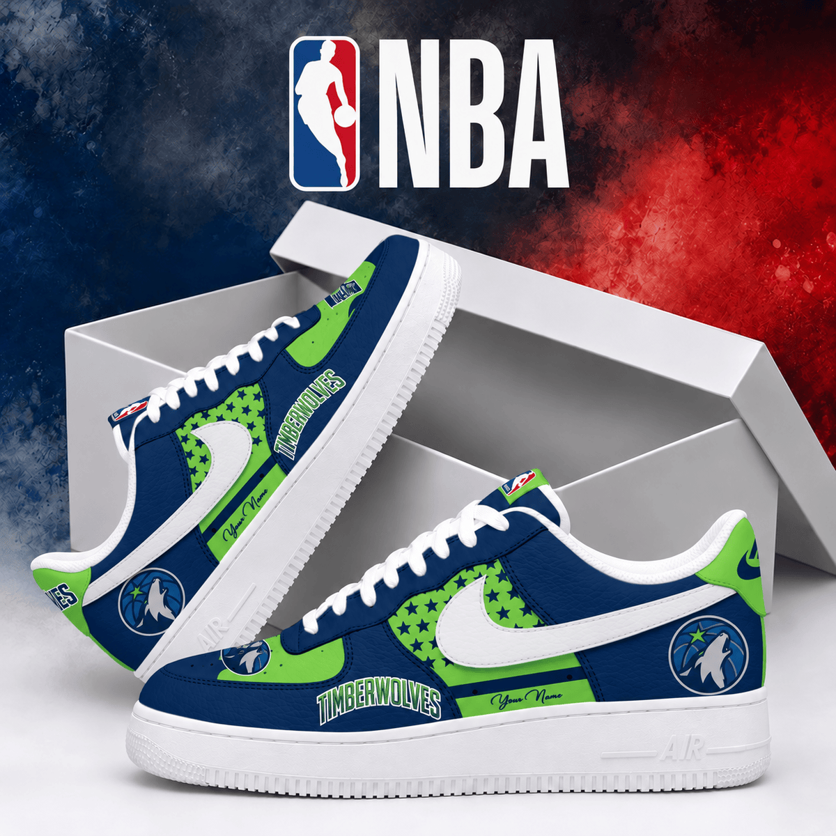 Minnesota Timberwolves NBA Personalized Air Low Top Shoes