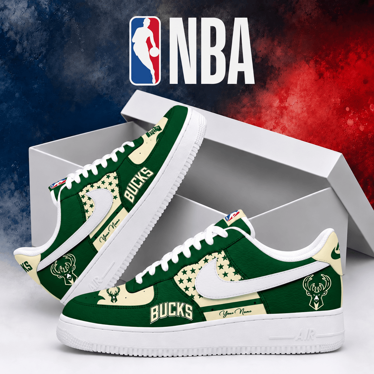 Milwaukee Bucks NBA Personalized Air Low Top Shoes