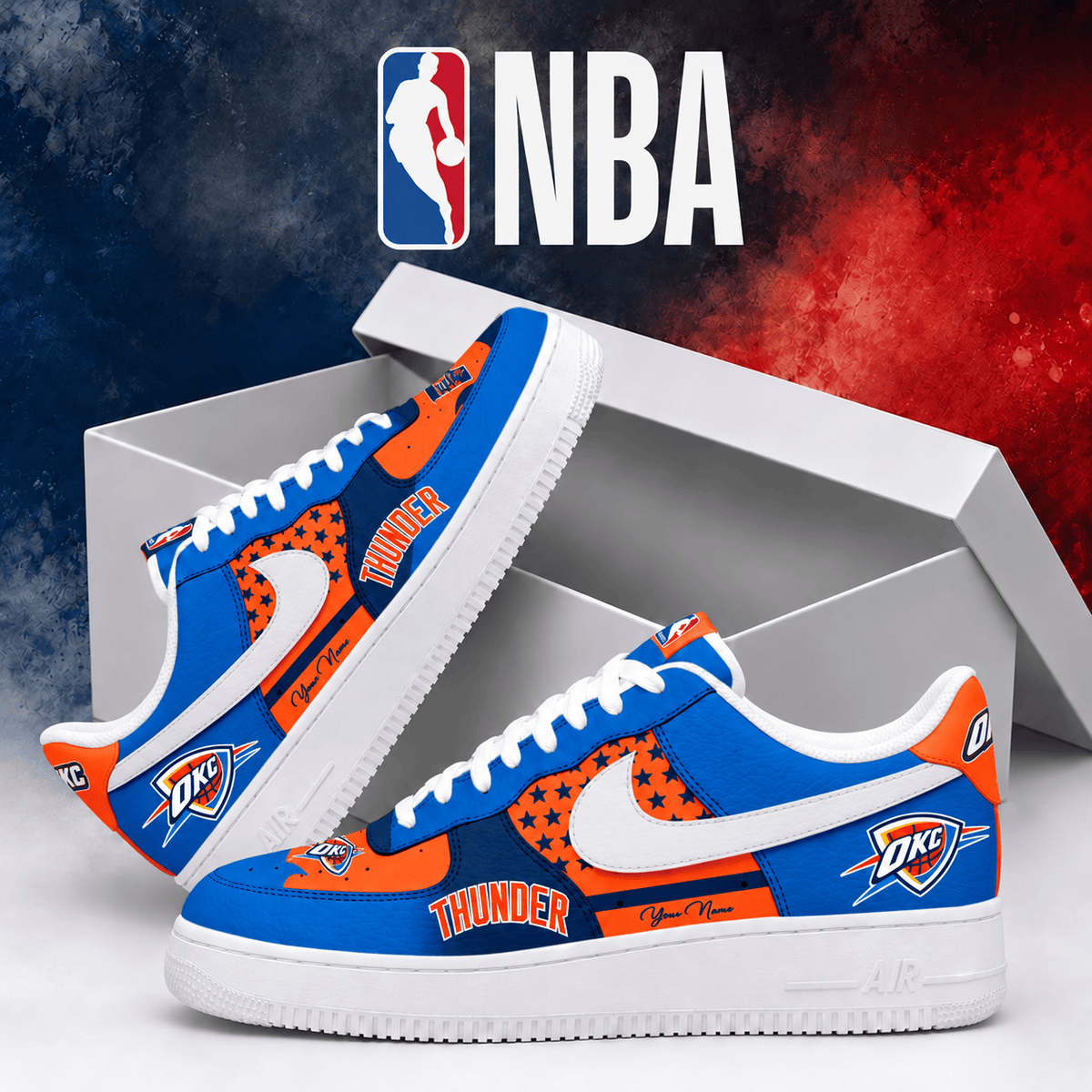 Oklahoma City Thunder NBA Personalized Air Low Top Shoes