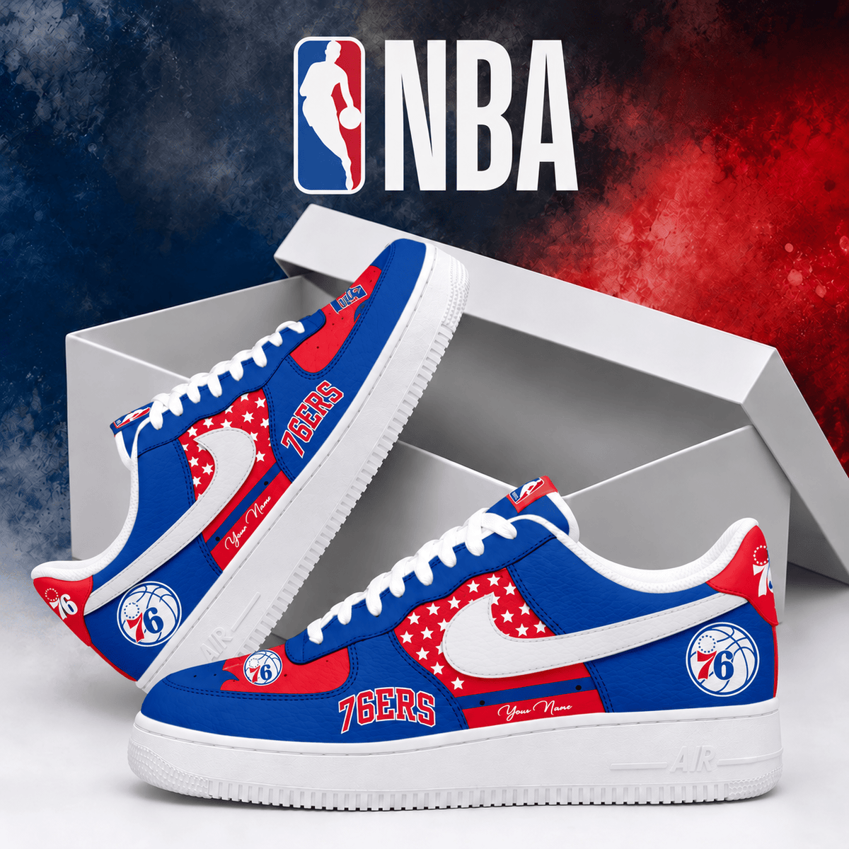 Philadelphia 76ers NBA Personalized Air Low Top Shoes