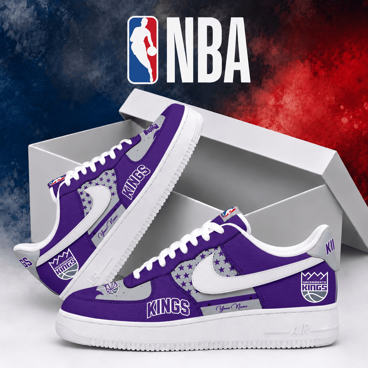 Sacramento Kings NBA Personalized Air Low Top Shoes
