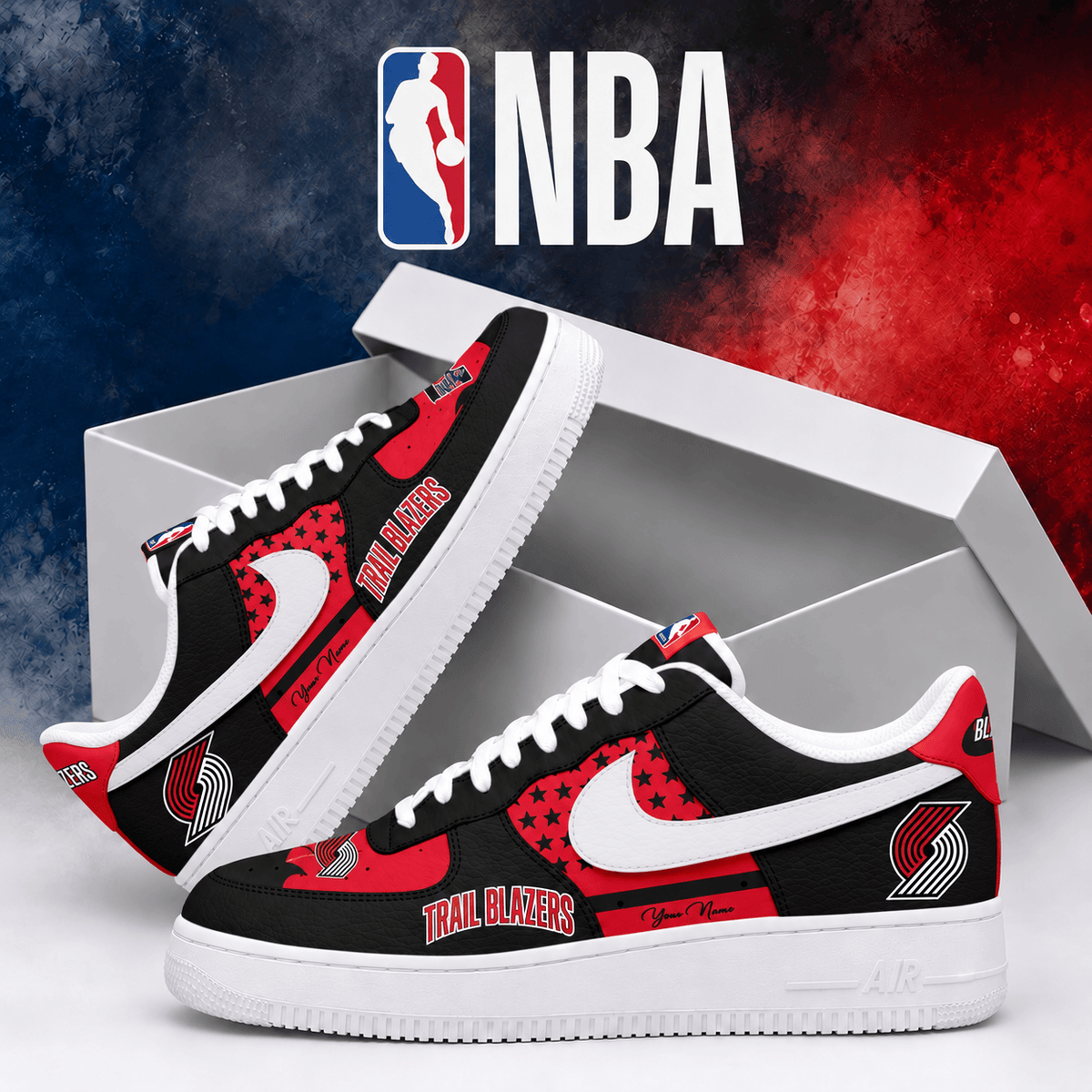 Portland Trail Blazers NBA Personalized Air Low Top Shoes