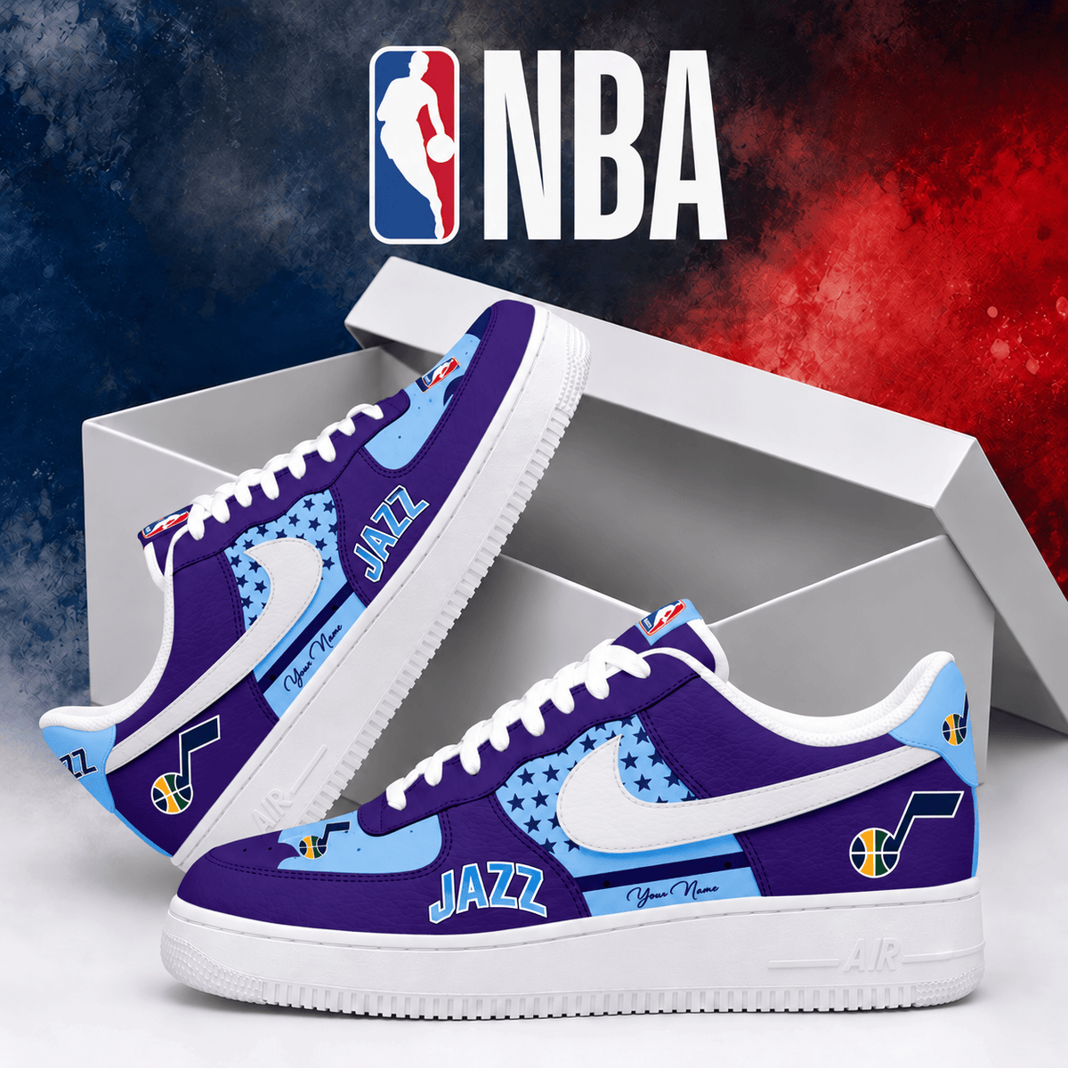 Utah Jazz NBA Personalized Air Low Top Shoes