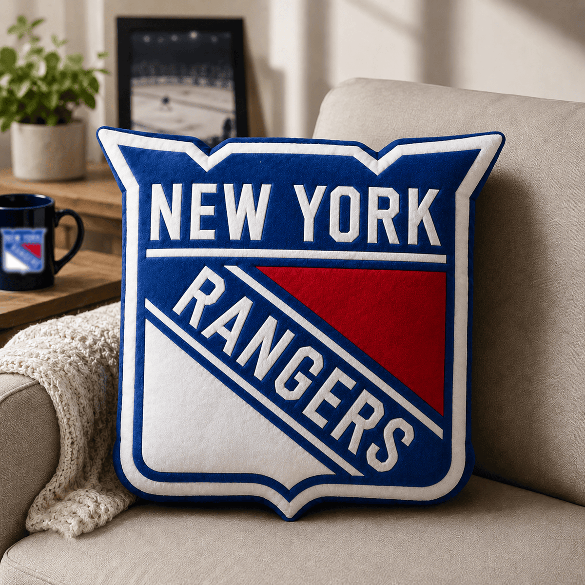 NYR x NHL Premium Custom Shape Pillow