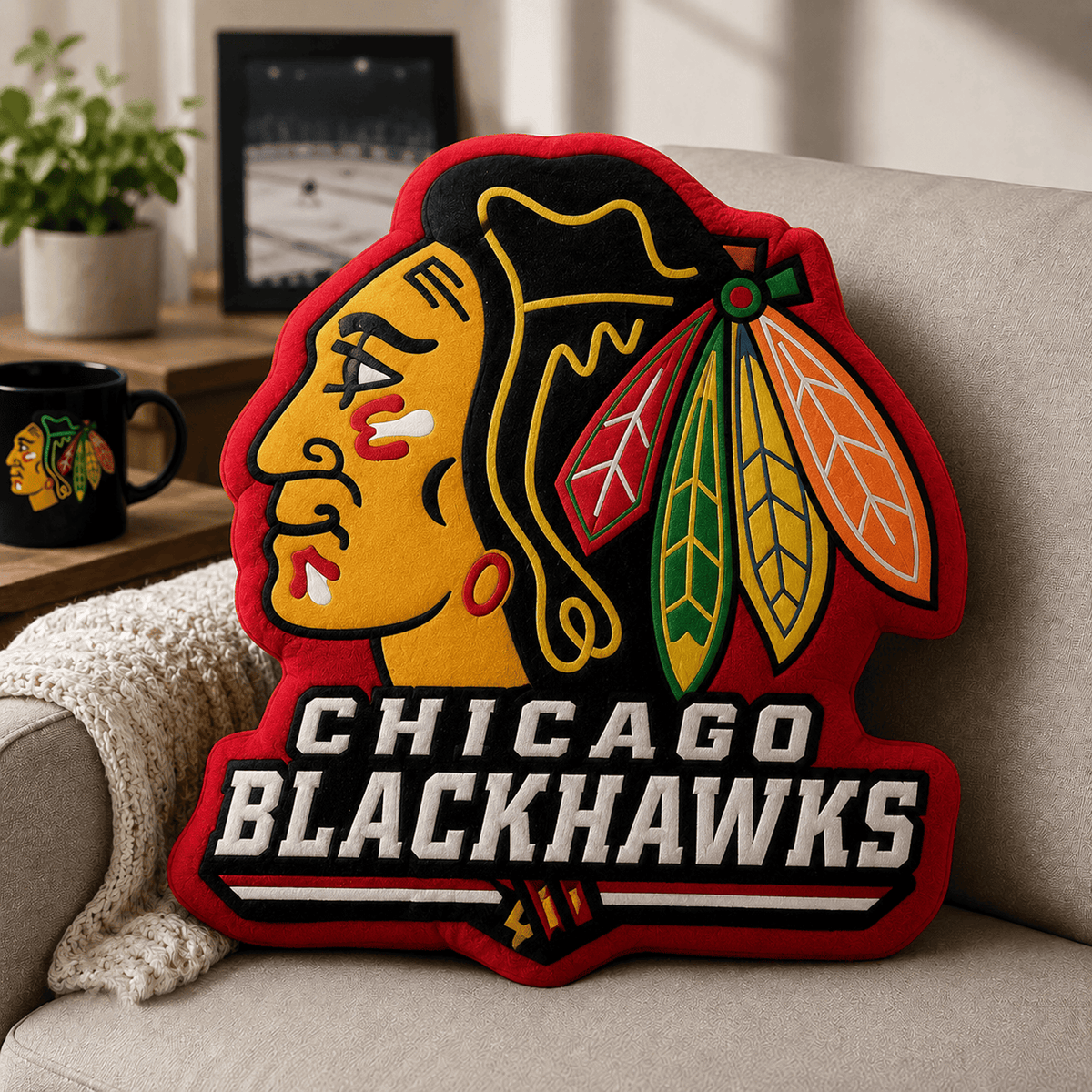 CHI x NHL Premium Custom Shape Pillow