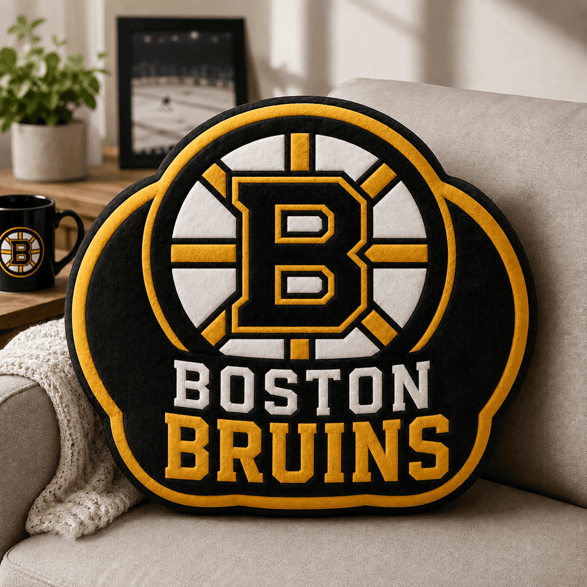 BOS x NHL Premium Custom Shape Pillow