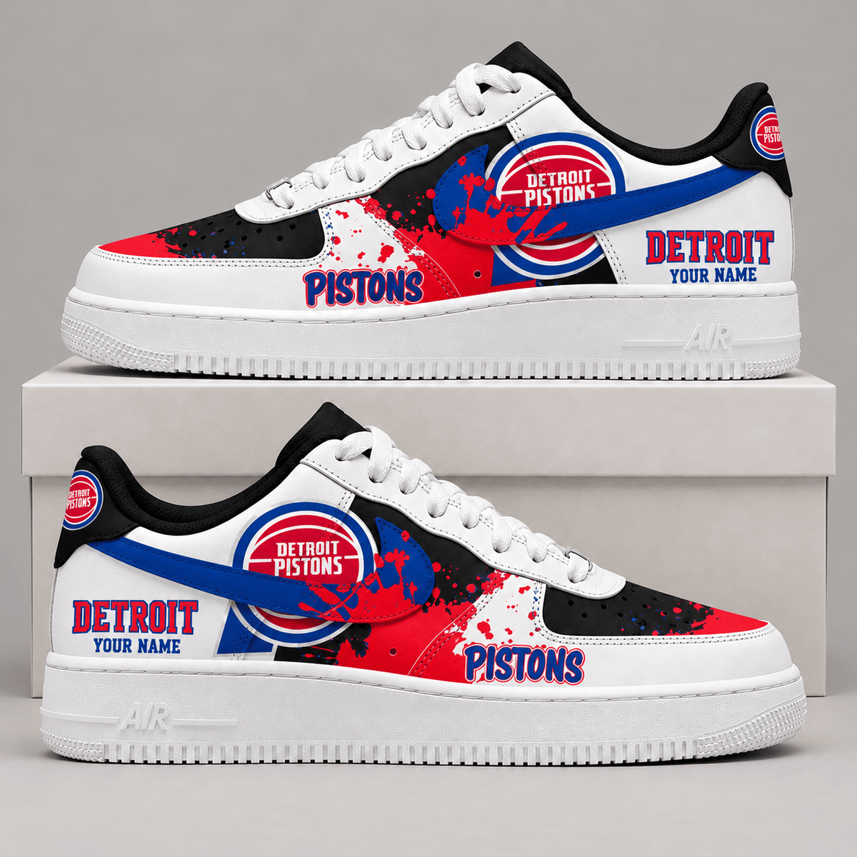 Detroit Pistons NBA Personalized Air Low Top Shoes