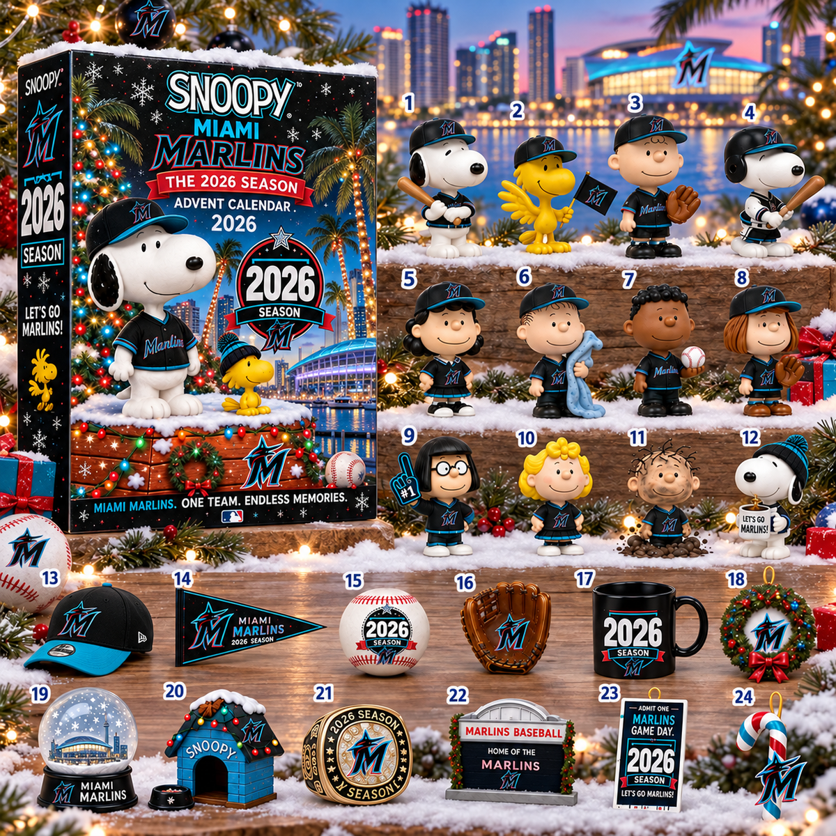 Miami Marlins MLB x Snoopy Advent Calendar 2026