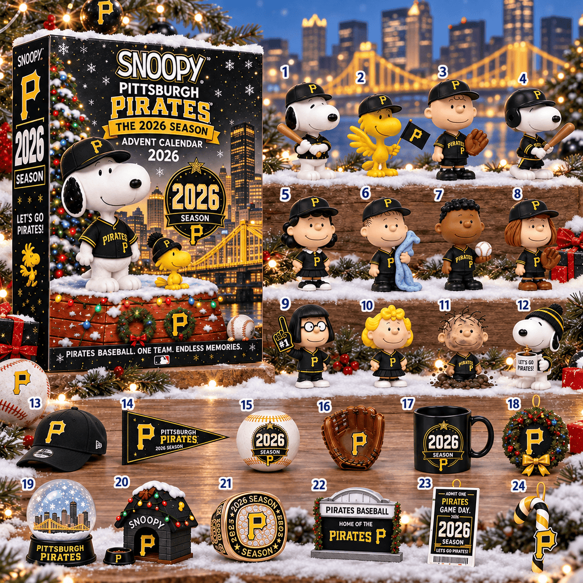 Pittsburgh Pirates MLB x Snoopy Advent Calendar 2026