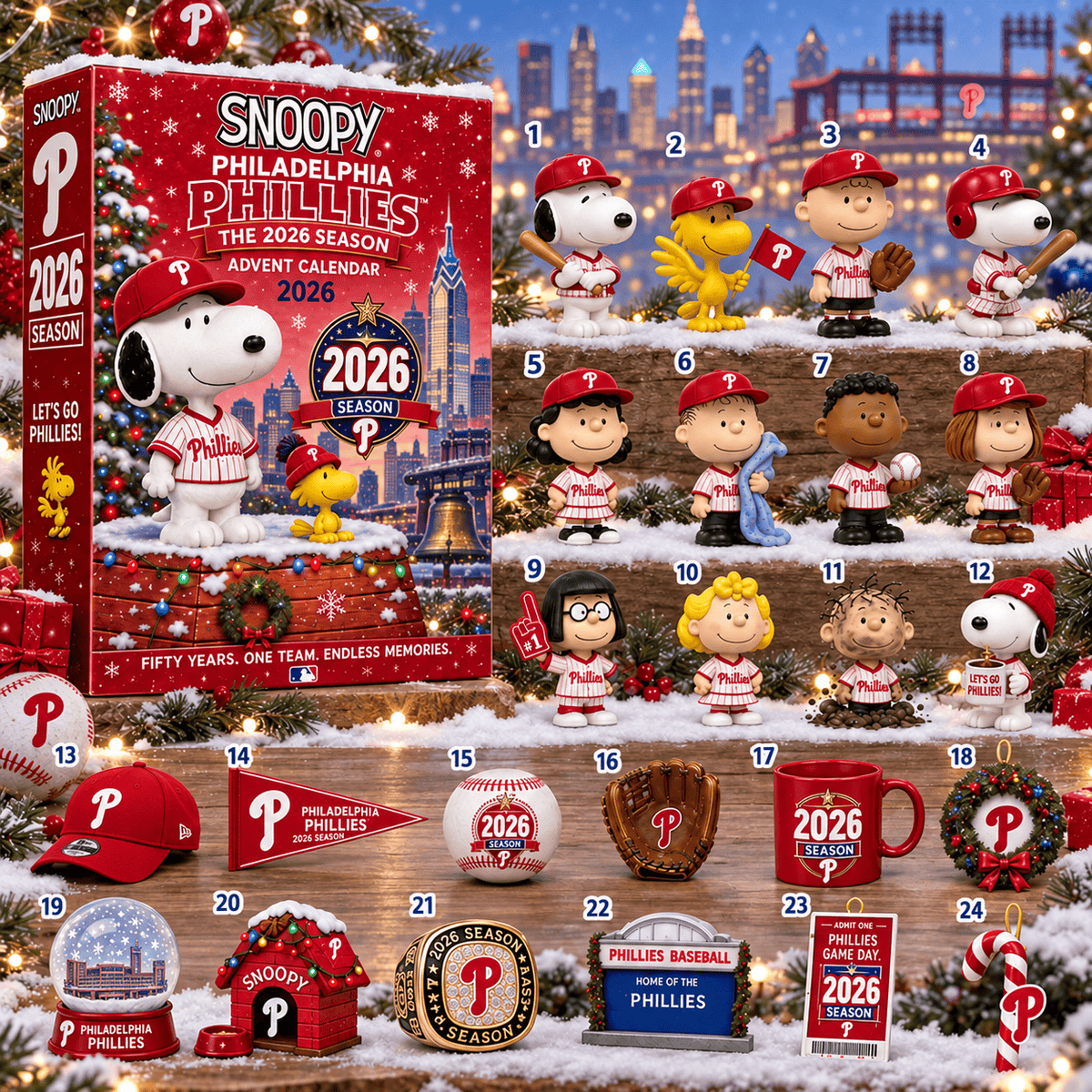 Philadelphia Phillies MLB x Snoopy Advent Calendar 2026