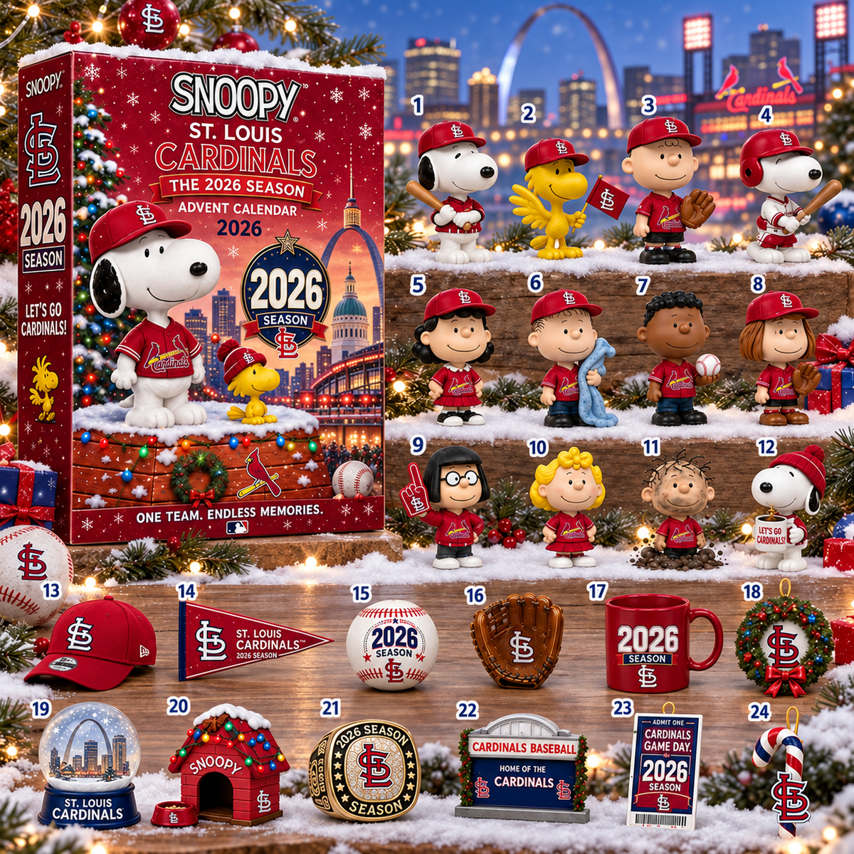 St. Louis Cardinals MLB x Snoopy Advent Calendar 2026
